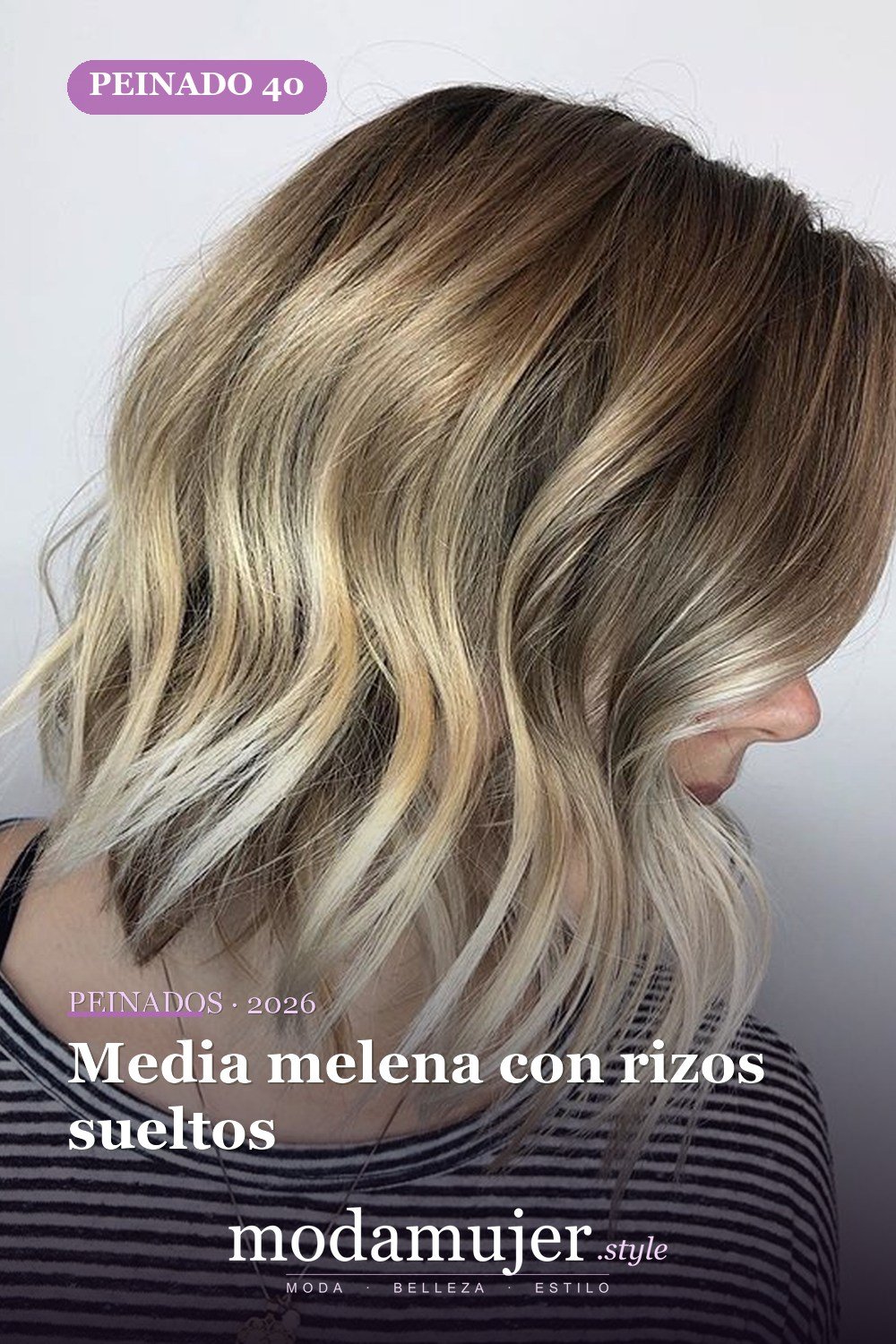 Media melena con rizos sueltos — 65 mejores peinados de media melena