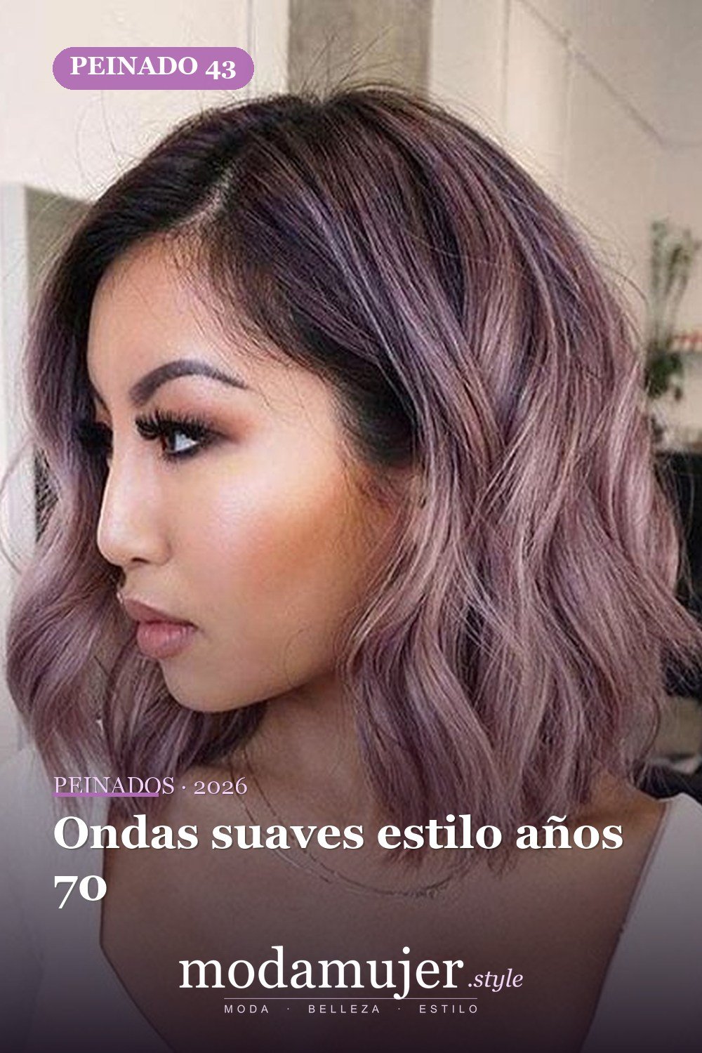 Ondas suaves estilo años 70 — 65 mejores peinados de media melena