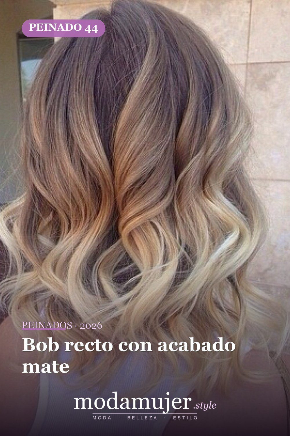 Bob recto con acabado mate — 65 mejores peinados de media melena