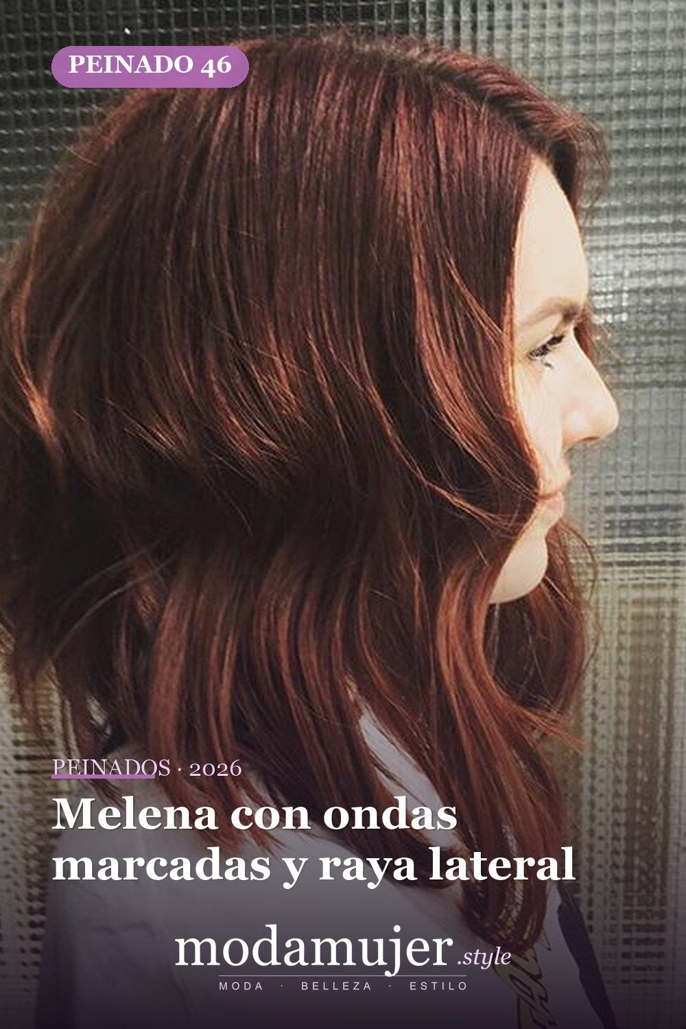 Melena con ondas marcadas y raya lateral — 65 mejores peinados de media melena