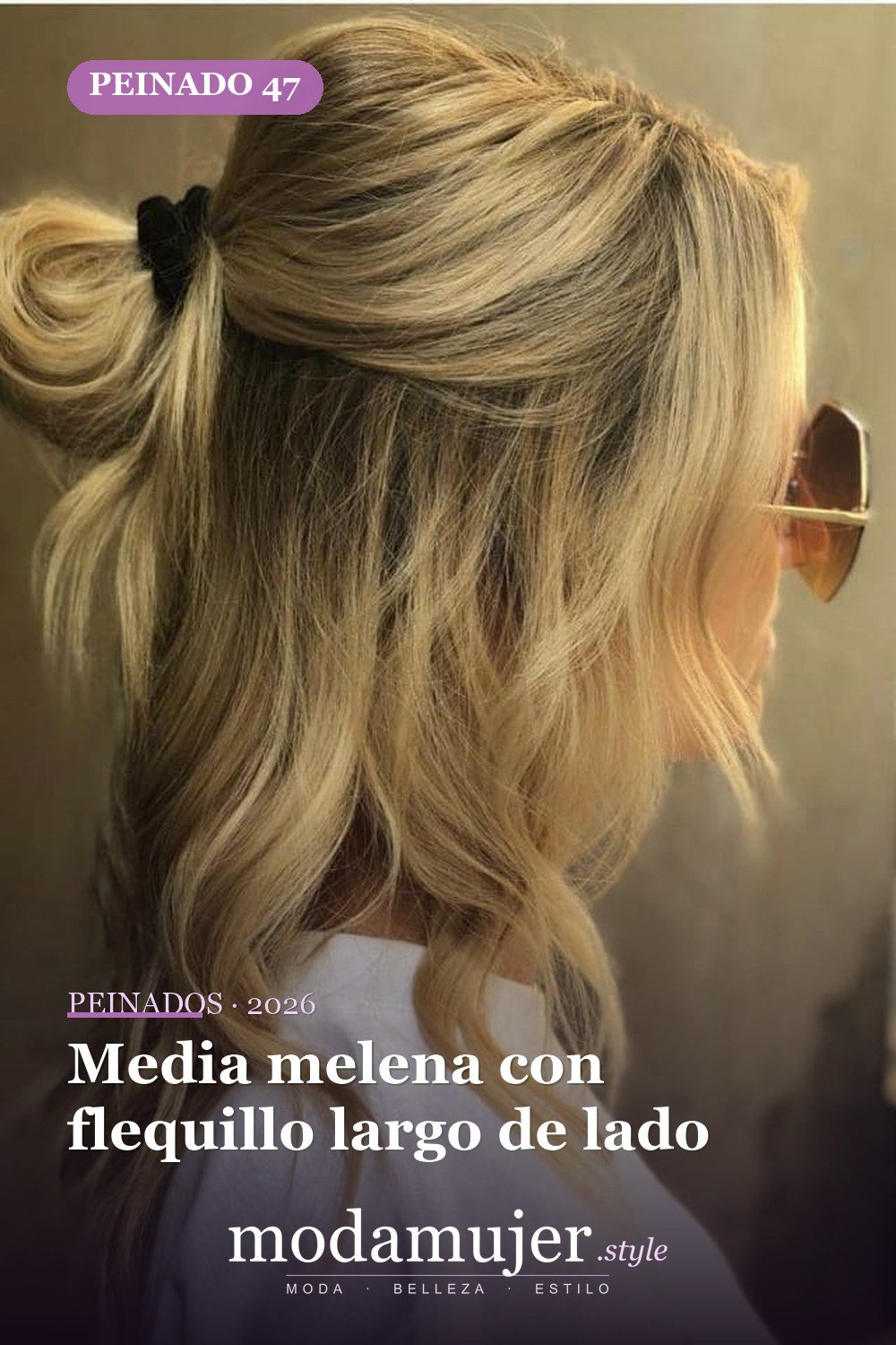 Media melena con flequillo largo de lado — 65 mejores peinados de media melena