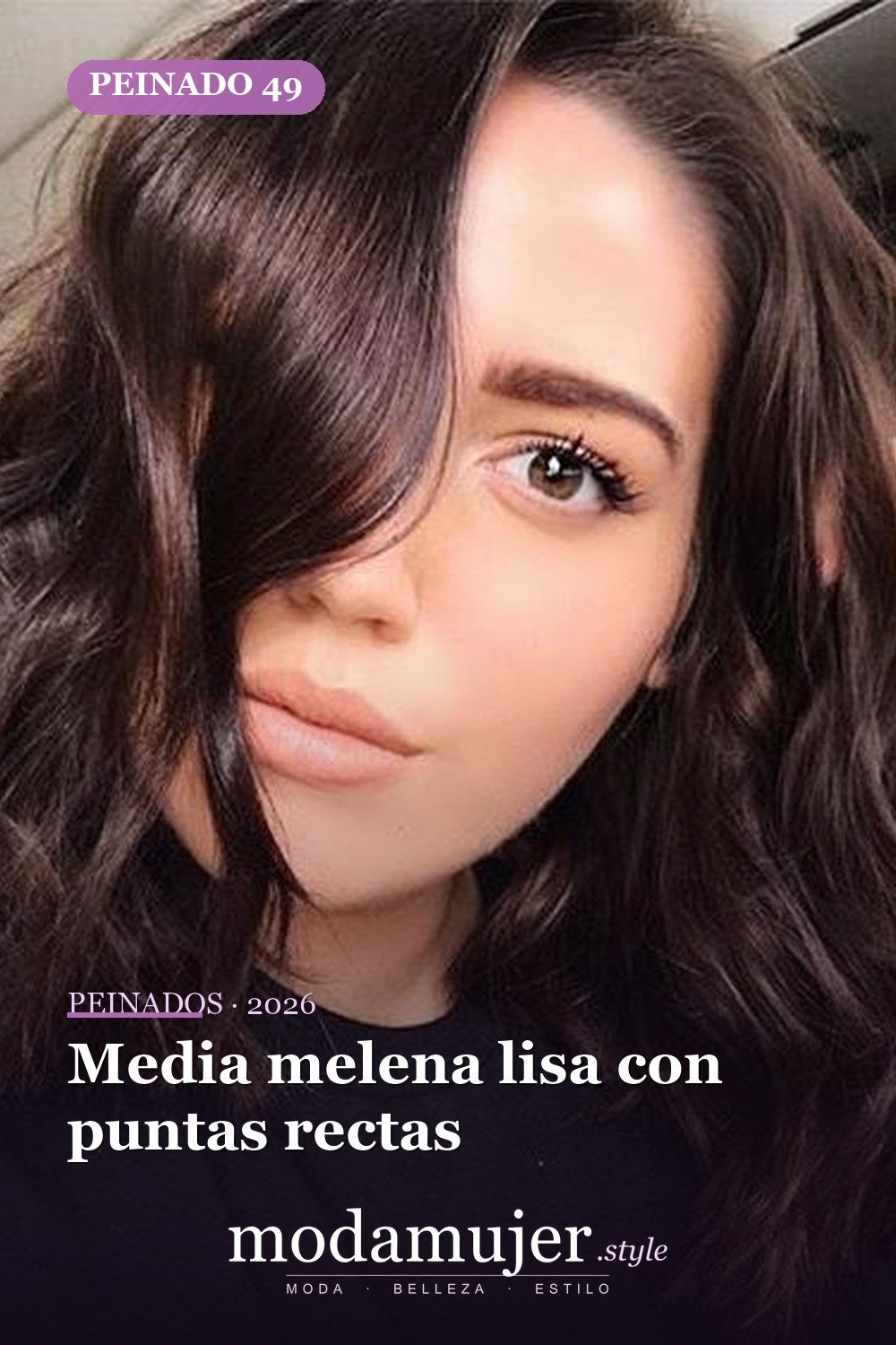 Media melena lisa con puntas rectas — 65 mejores peinados de media melena
