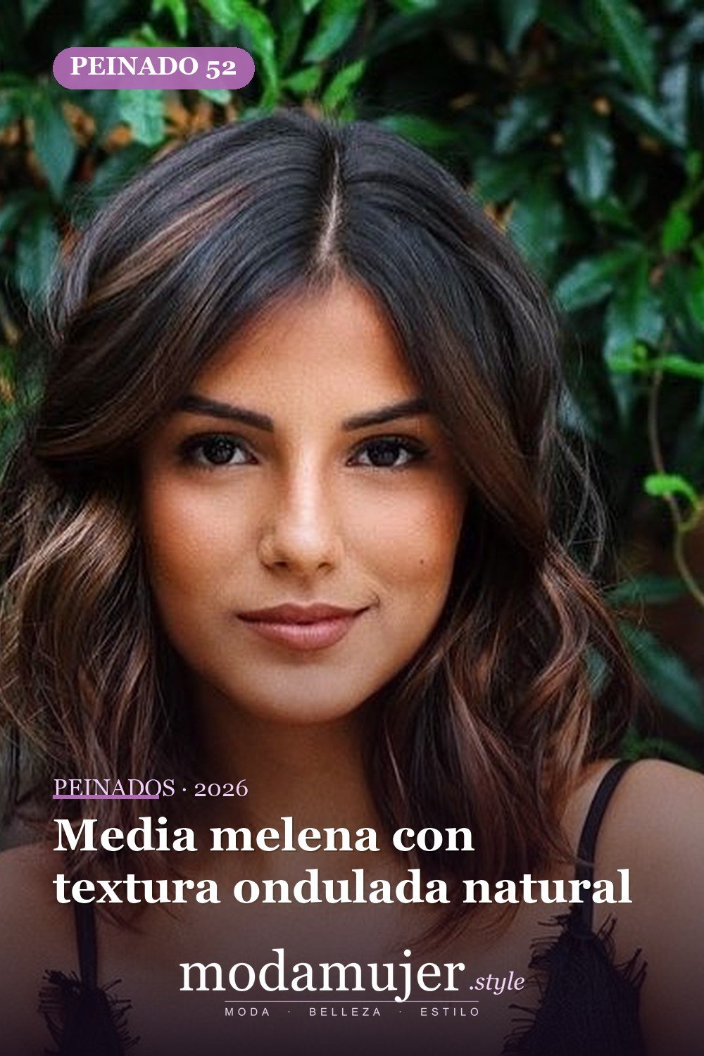 Media melena con textura ondulada natural — 65 mejores peinados de media melena