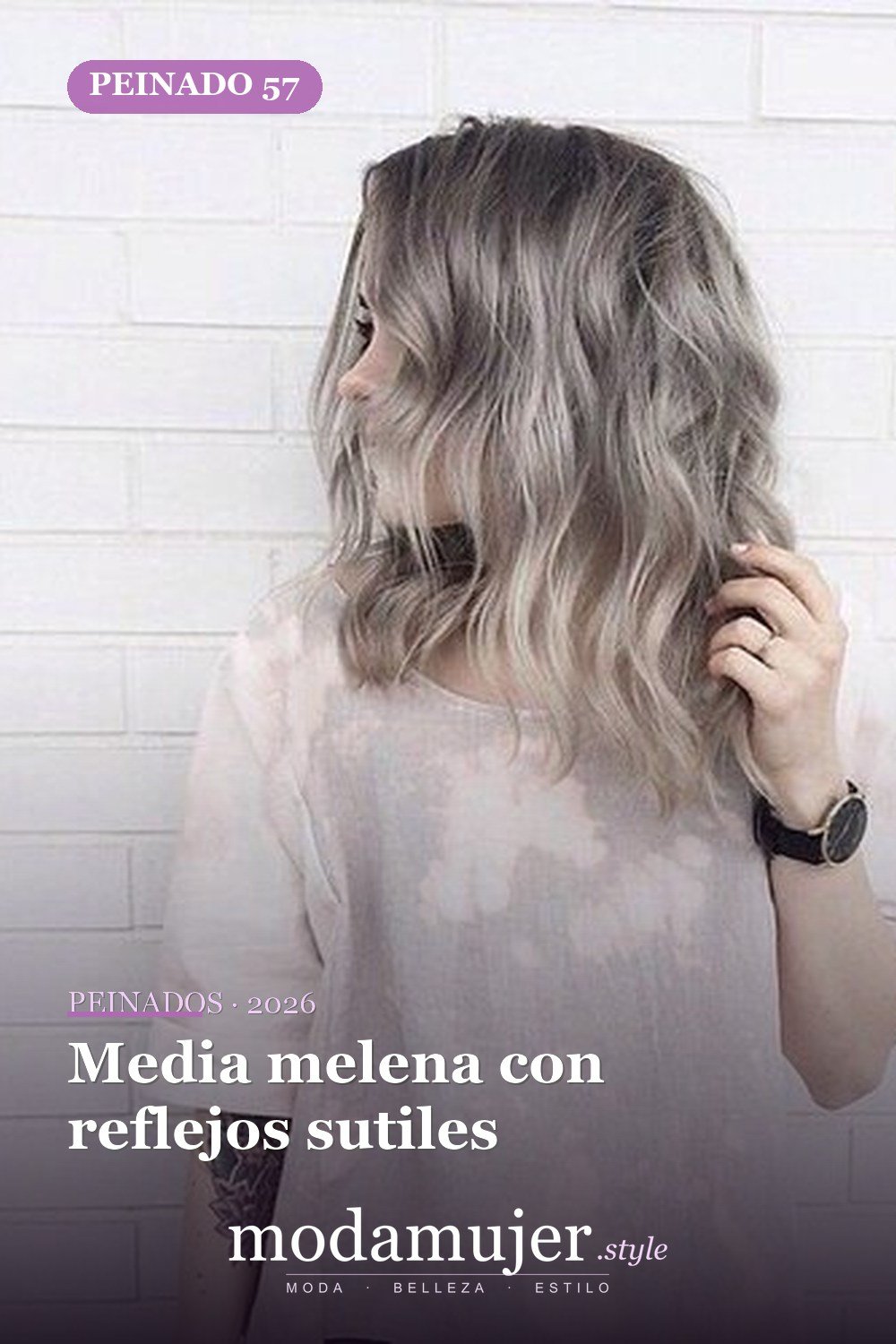 Media melena con reflejos sutiles — 65 mejores peinados de media melena