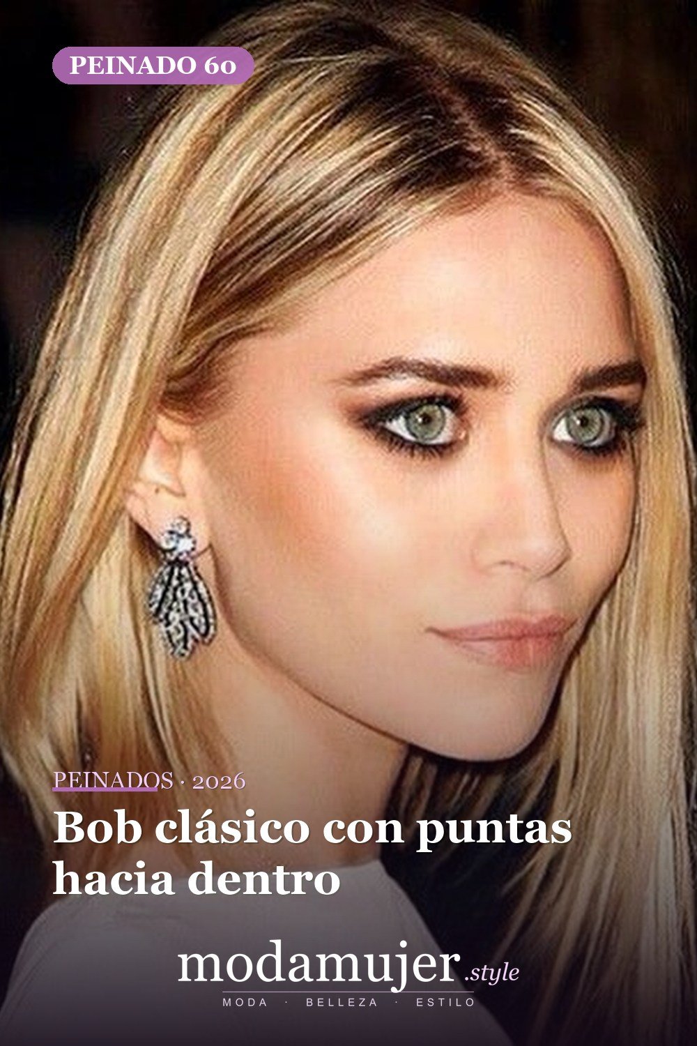 Bob clásico con puntas hacia dentro — 65 mejores peinados de media melena