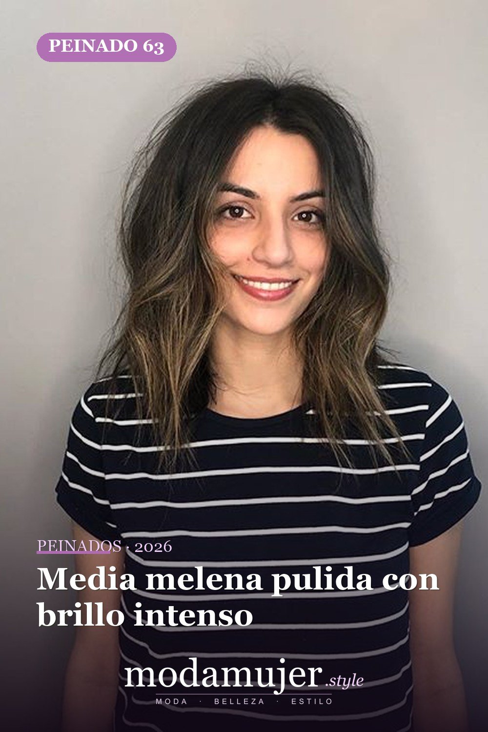 Media melena pulida con brillo intenso — 65 mejores peinados de media melena
