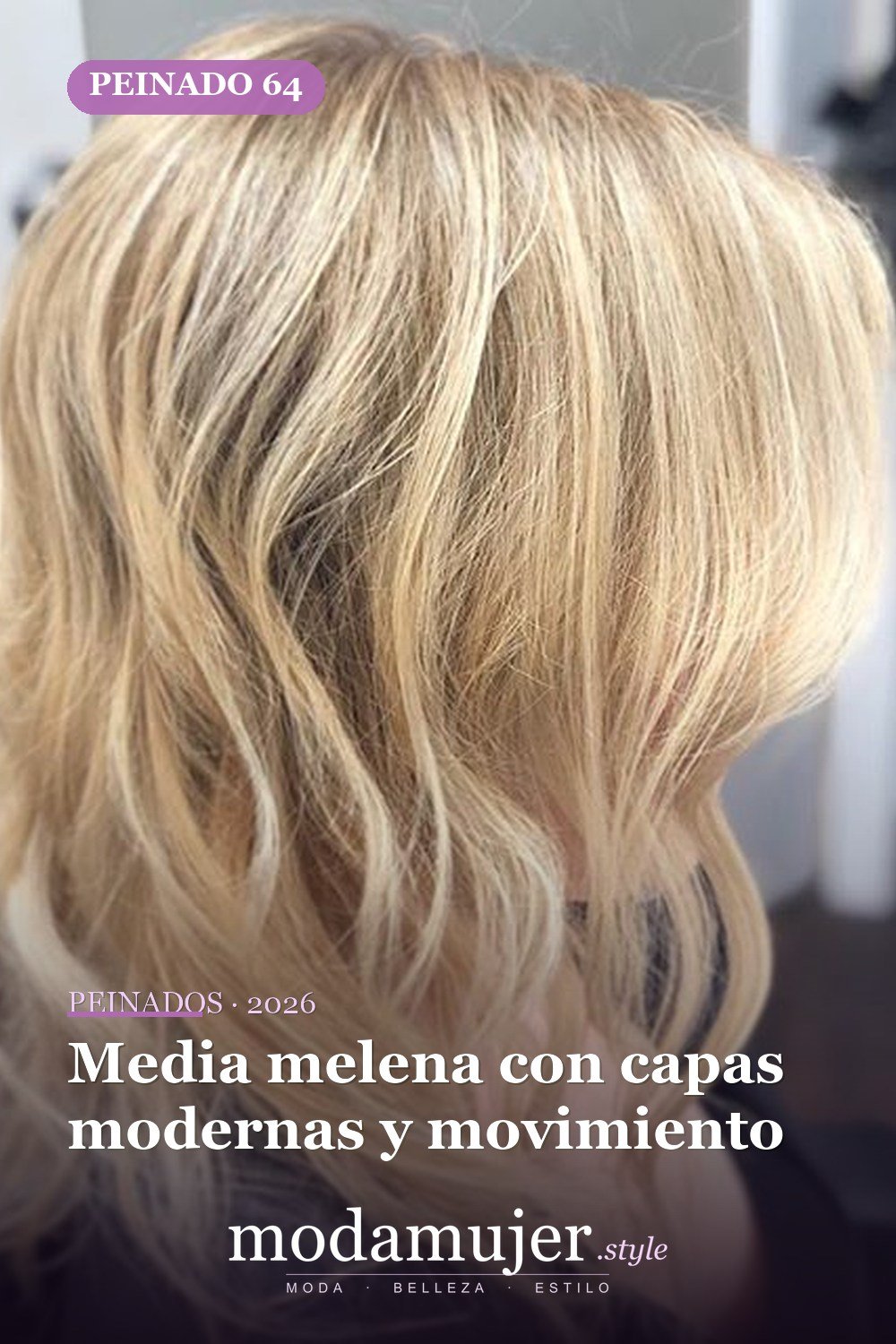Media melena con capas modernas y movimiento — 65 mejores peinados de media melena