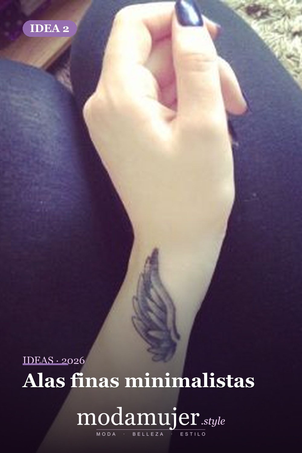 Alas finas minimalistas — 67 hermosos tatuajes de ángel celestial para niñas