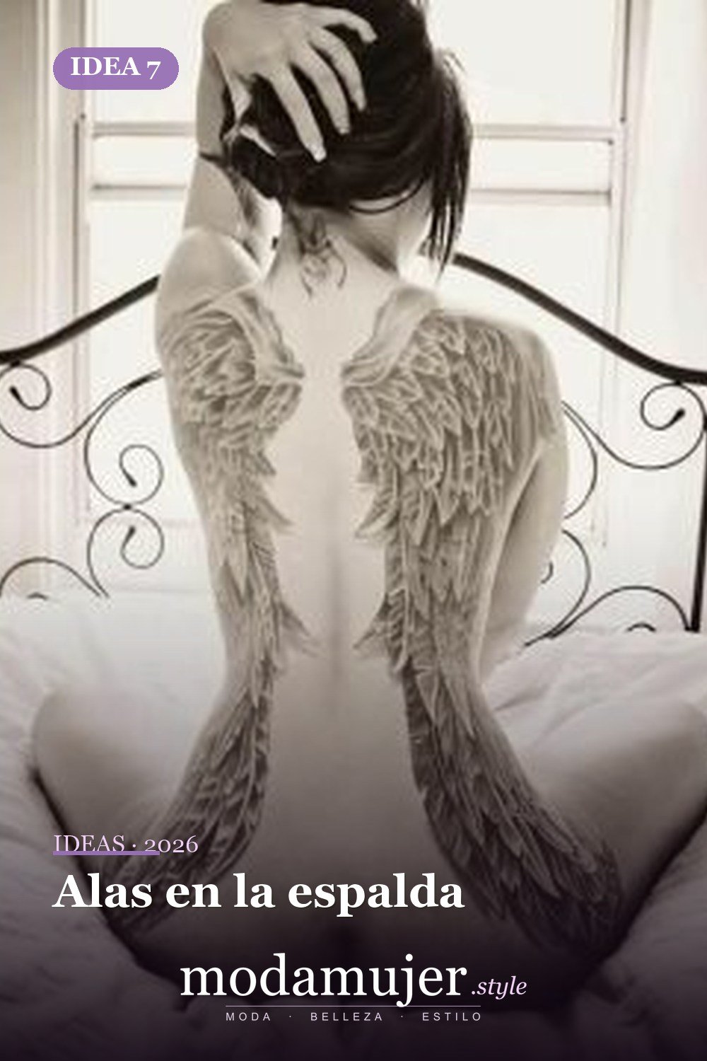Alas en la espalda — 67 hermosos tatuajes de ángel celestial para niñas