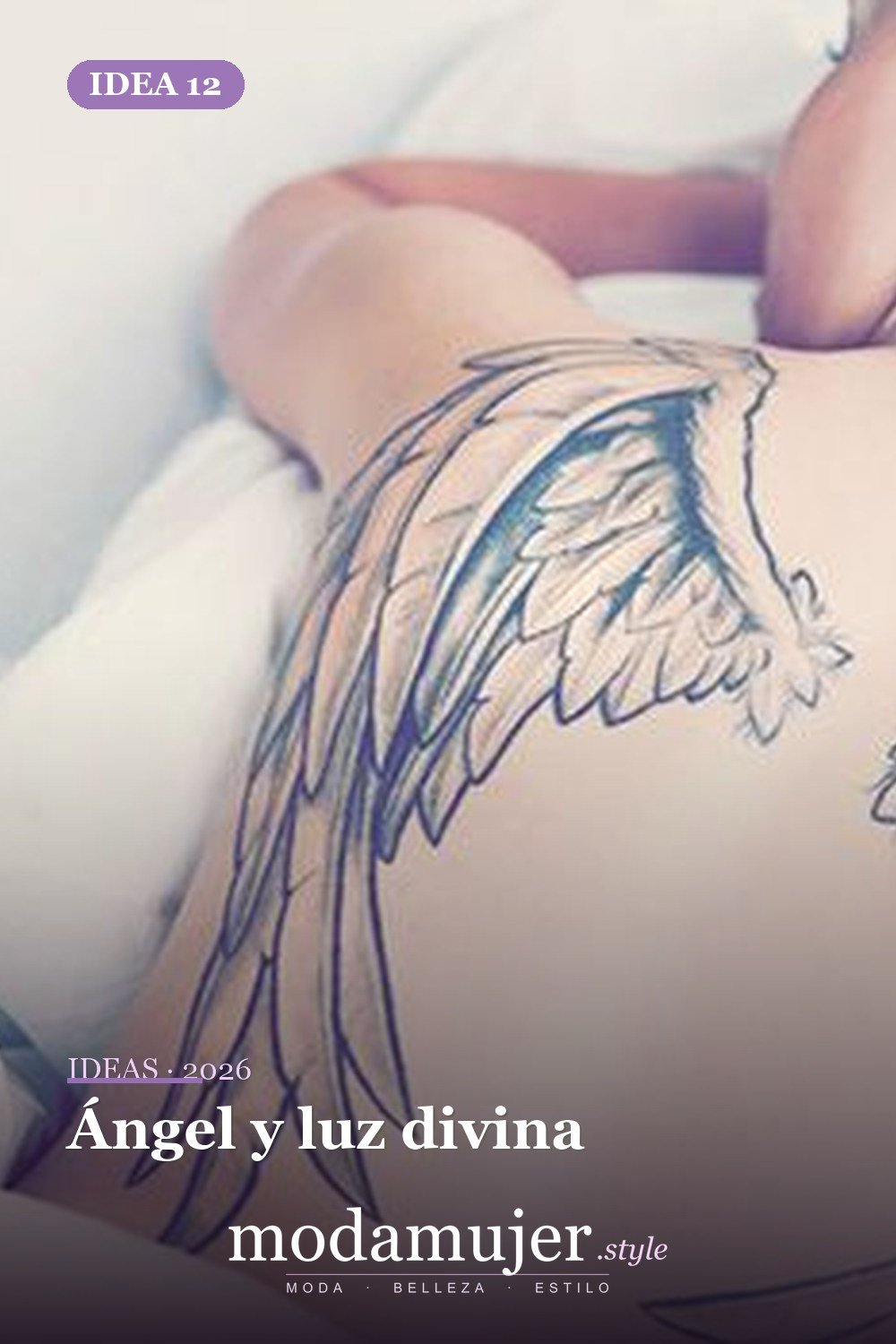 Ángel y luz divina — 67 hermosos tatuajes de ángel celestial para niñas