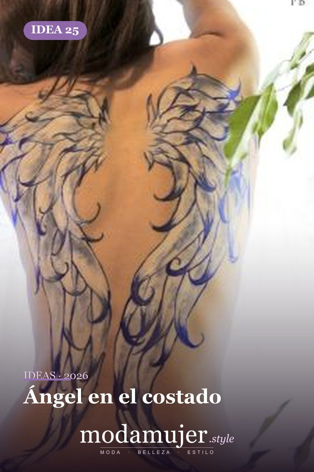 Ángel en el costado — 67 hermosos tatuajes de ángel celestial para niñas