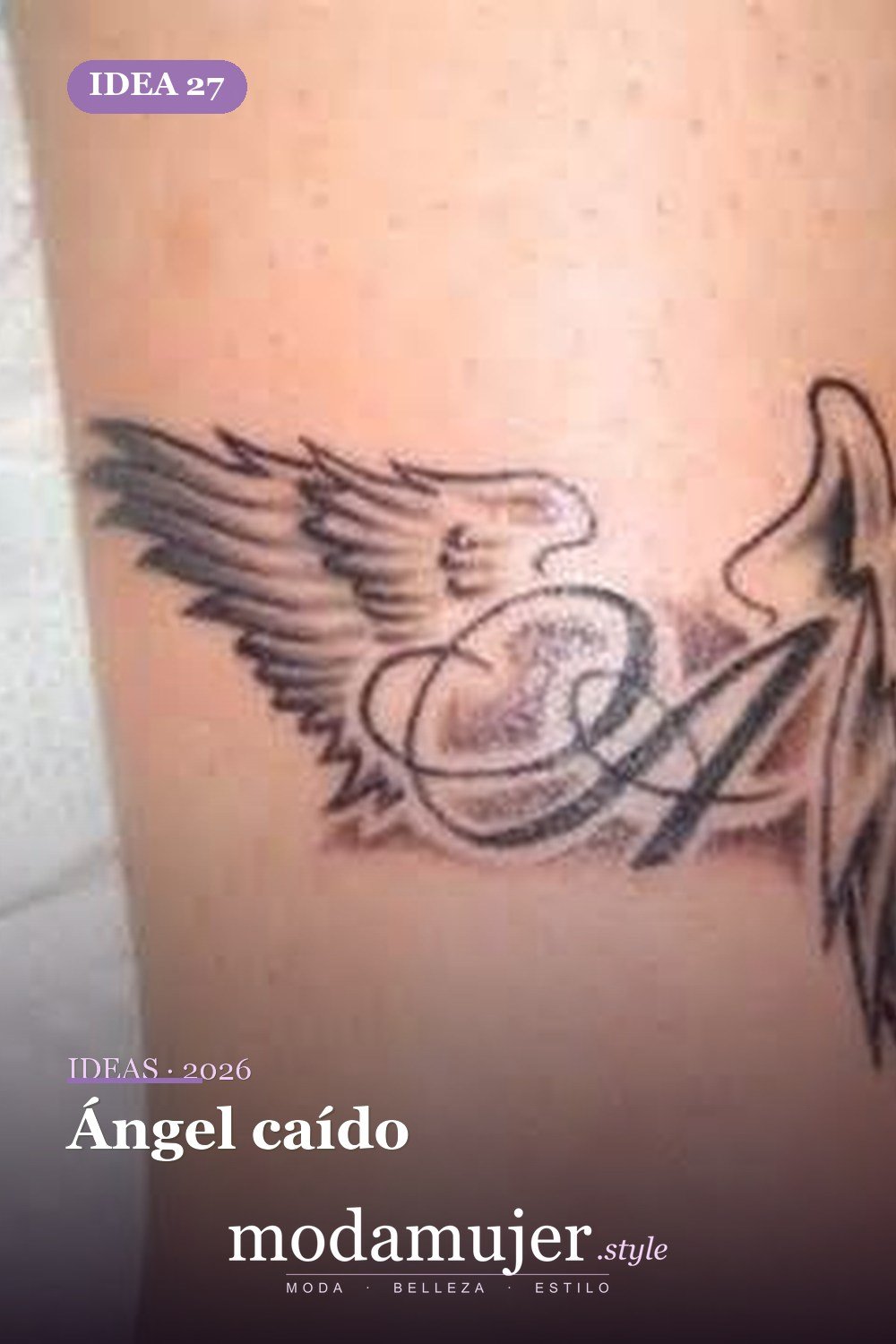Ángel caído — 67 hermosos tatuajes de ángel celestial para niñas