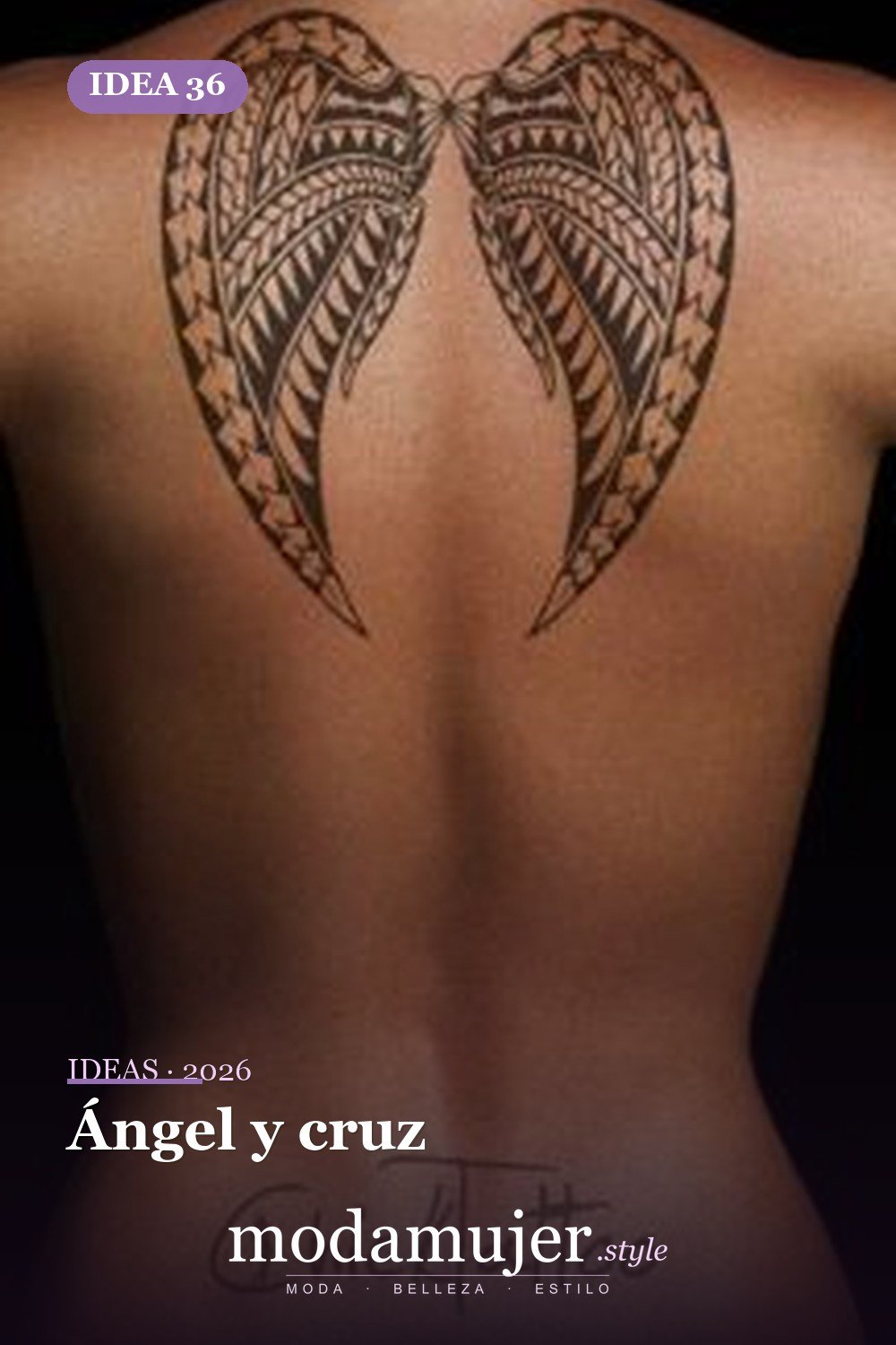 Ángel y cruz — 67 hermosos tatuajes de ángel celestial para niñas