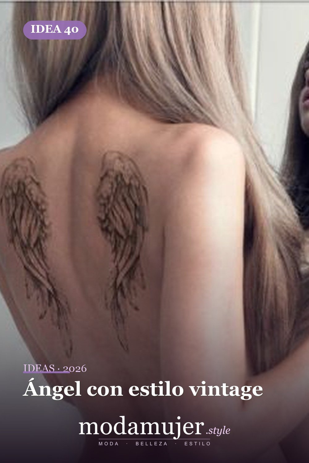 Ángel con estilo vintage — 67 hermosos tatuajes de ángel celestial para niñas