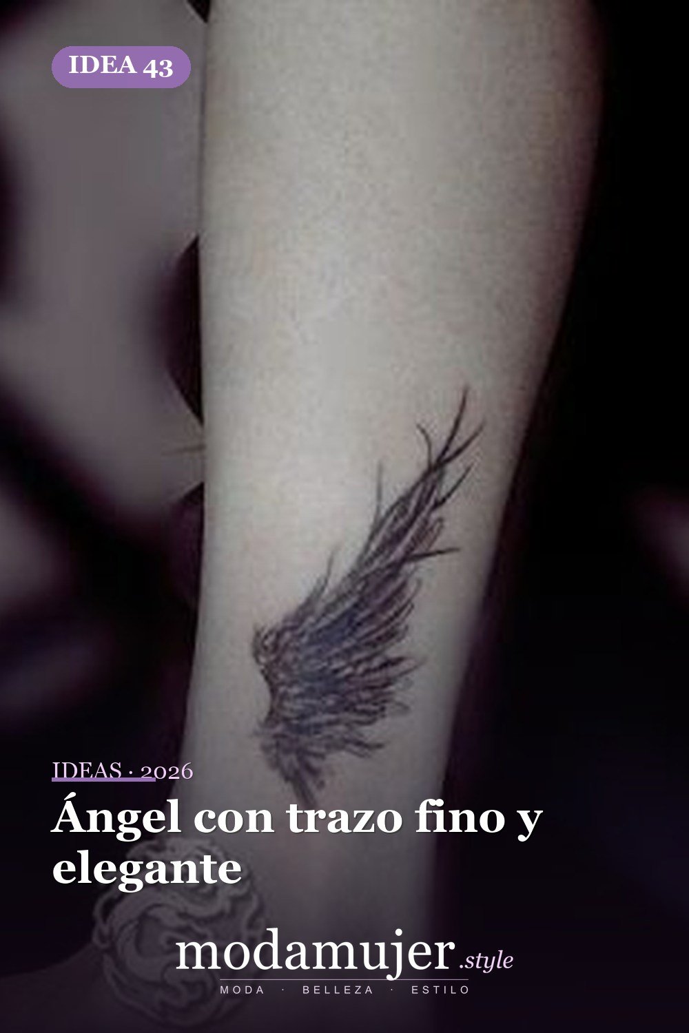 Ángel con trazo fino y elegante — 67 hermosos tatuajes de ángel celestial para niñas