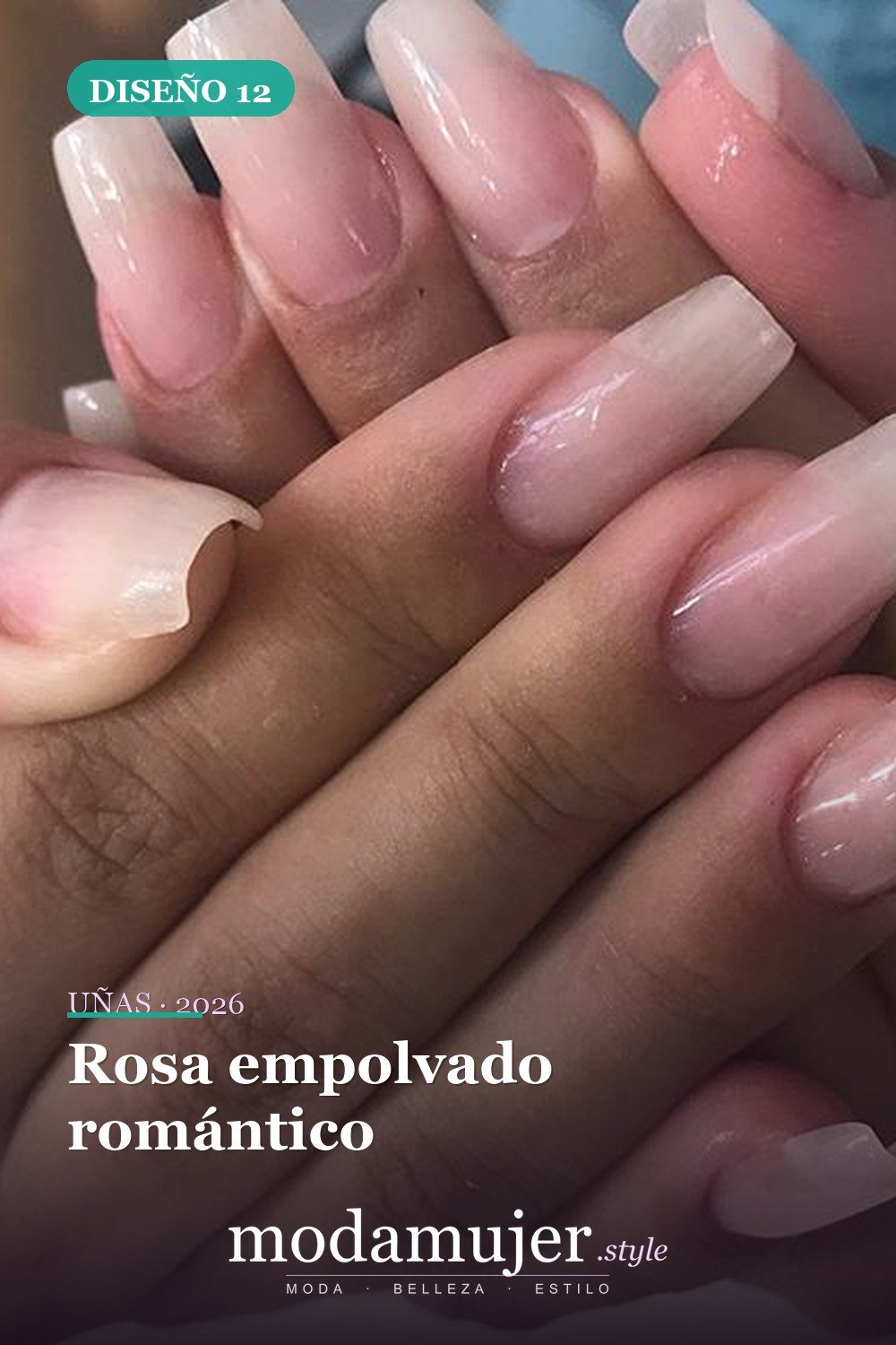 Rosa empolvado romántico — 69 ideas de diseño completo de uñas para inspirar tu próxima manicura