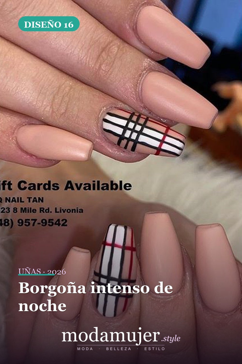 Borgoña intenso de noche — 69 ideas de diseño completo de uñas para inspirar tu próxima manicura