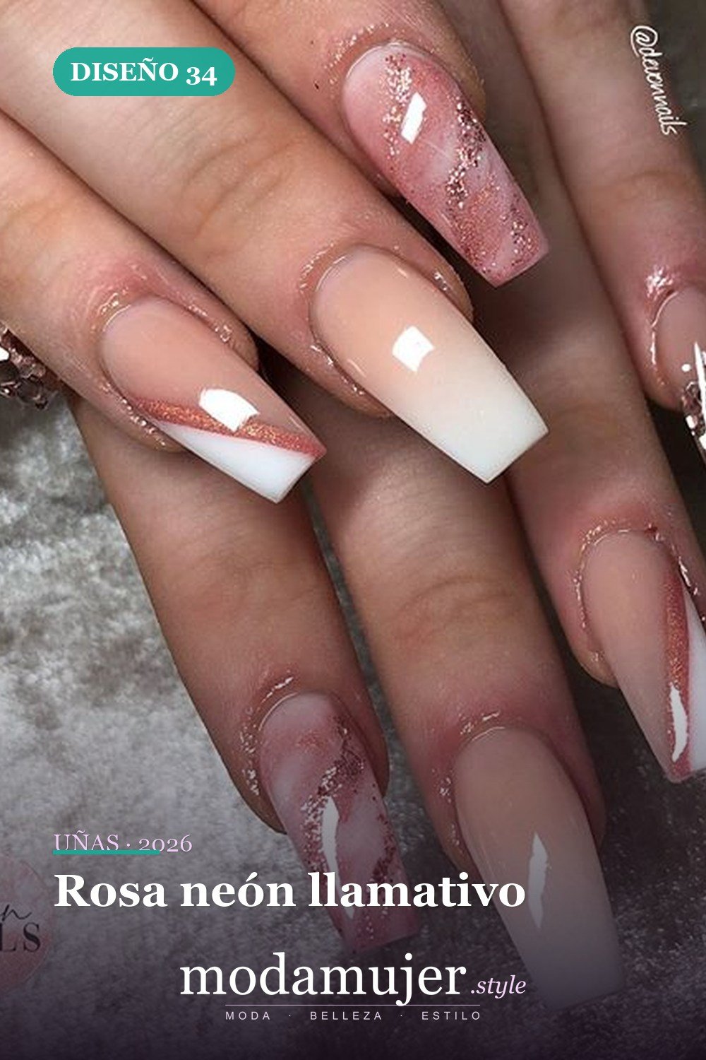 Rosa neón llamativo — 69 ideas de diseño completo de uñas para inspirar tu próxima manicura