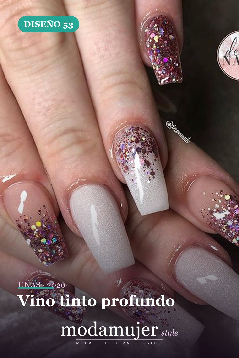 Vino tinto profundo — 69 ideas de diseño completo de uñas para inspirar tu próxima manicura