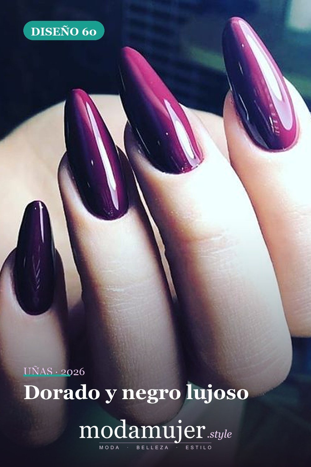 Dorado y negro lujoso — 69 ideas de diseño completo de uñas para inspirar tu próxima manicura