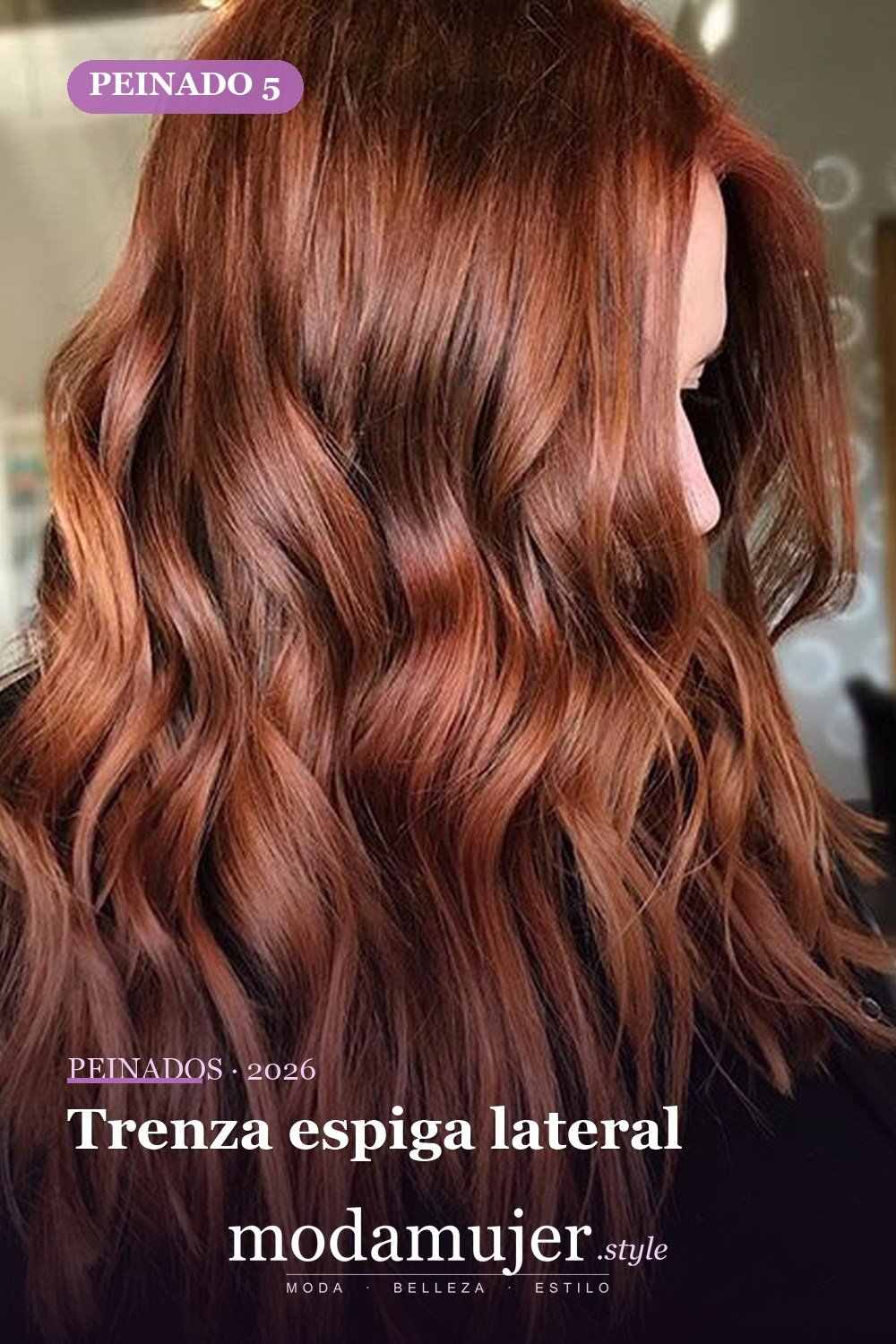 Trenza espiga lateral — 72 peinados de moda cabello largo