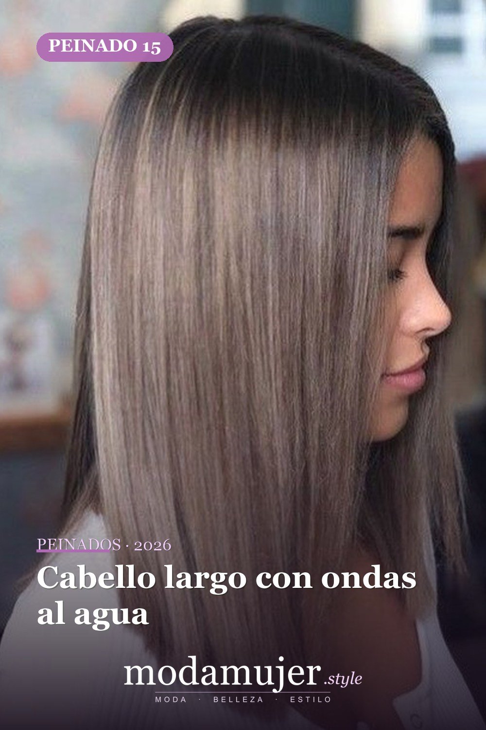 Cabello largo con ondas al agua — 72 peinados de moda cabello largo
