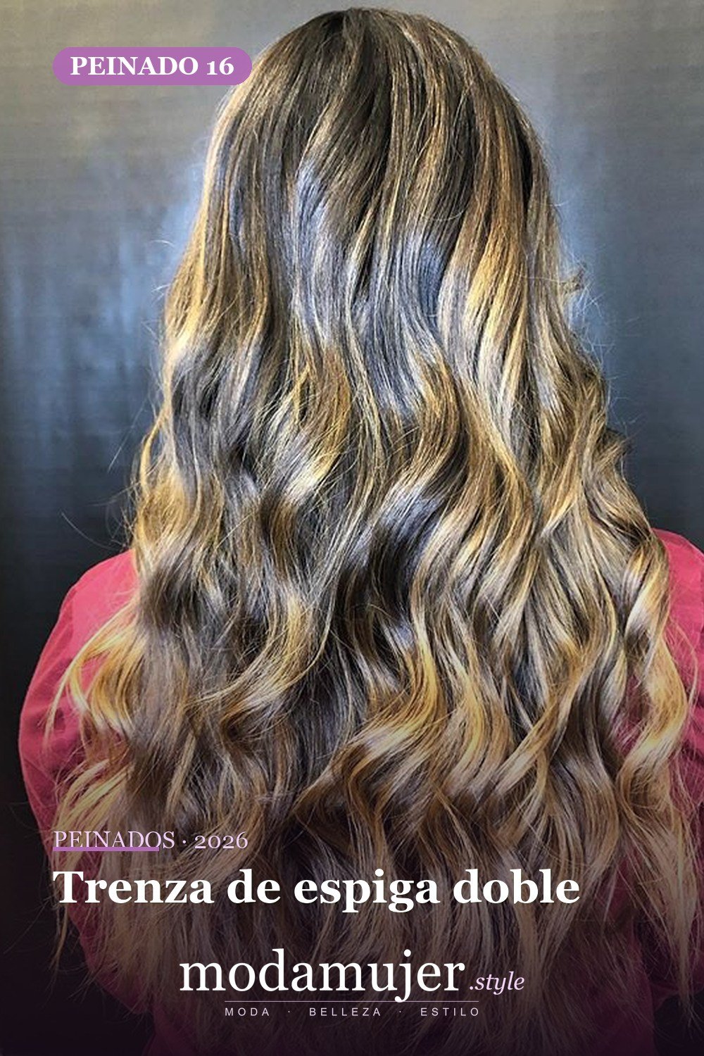 Trenza de espiga doble — 72 peinados de moda cabello largo