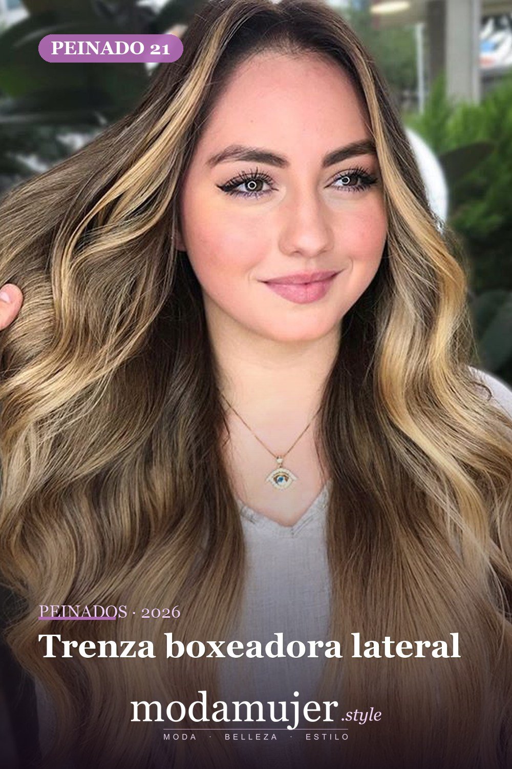 Trenza boxeadora lateral — 72 peinados de moda cabello largo