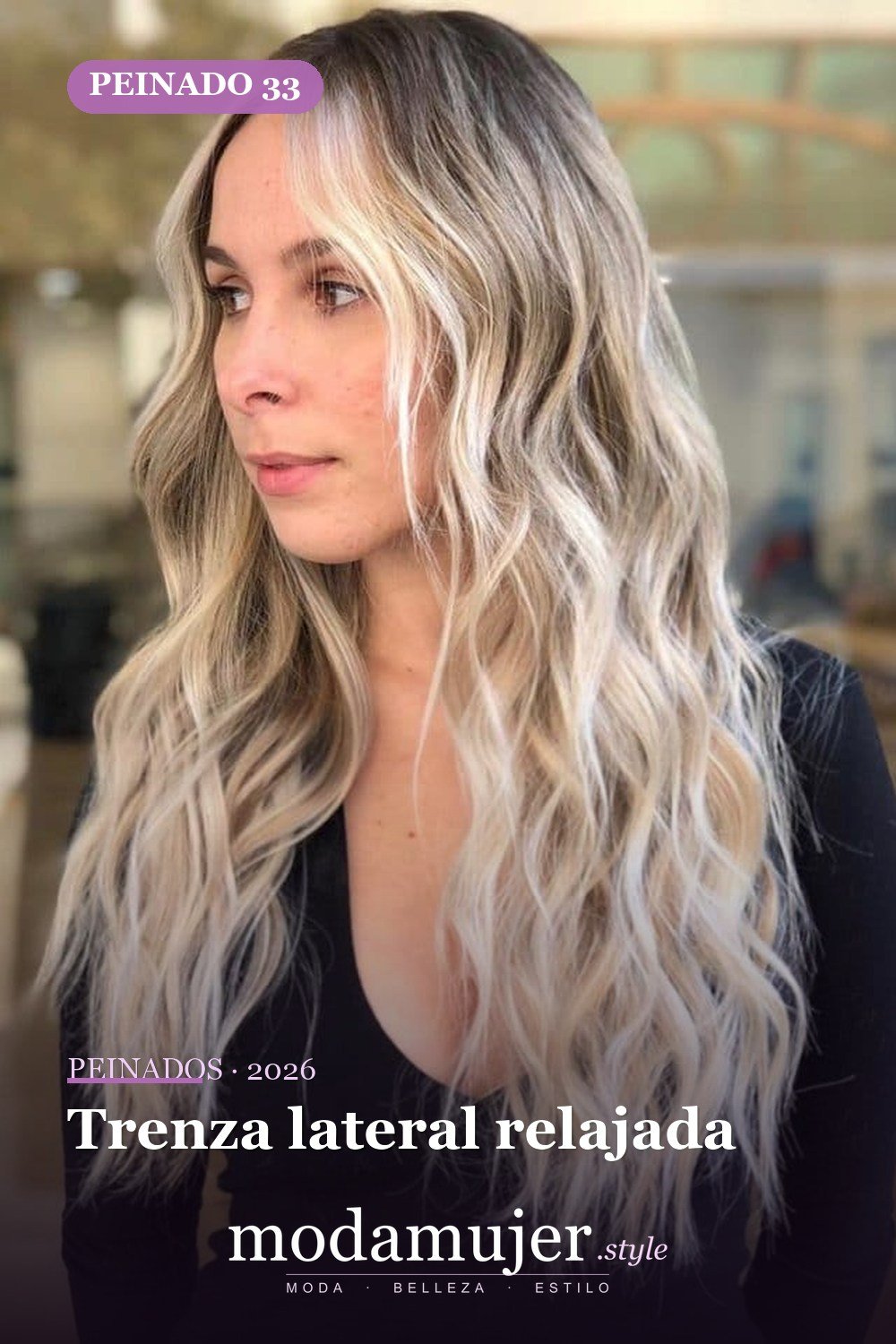 Trenza lateral relajada — 72 peinados de moda cabello largo