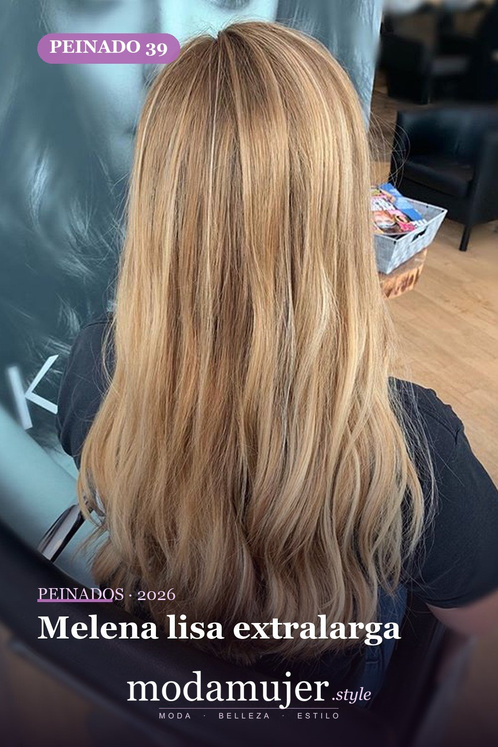 Melena lisa extralarga — 72 peinados de moda cabello largo