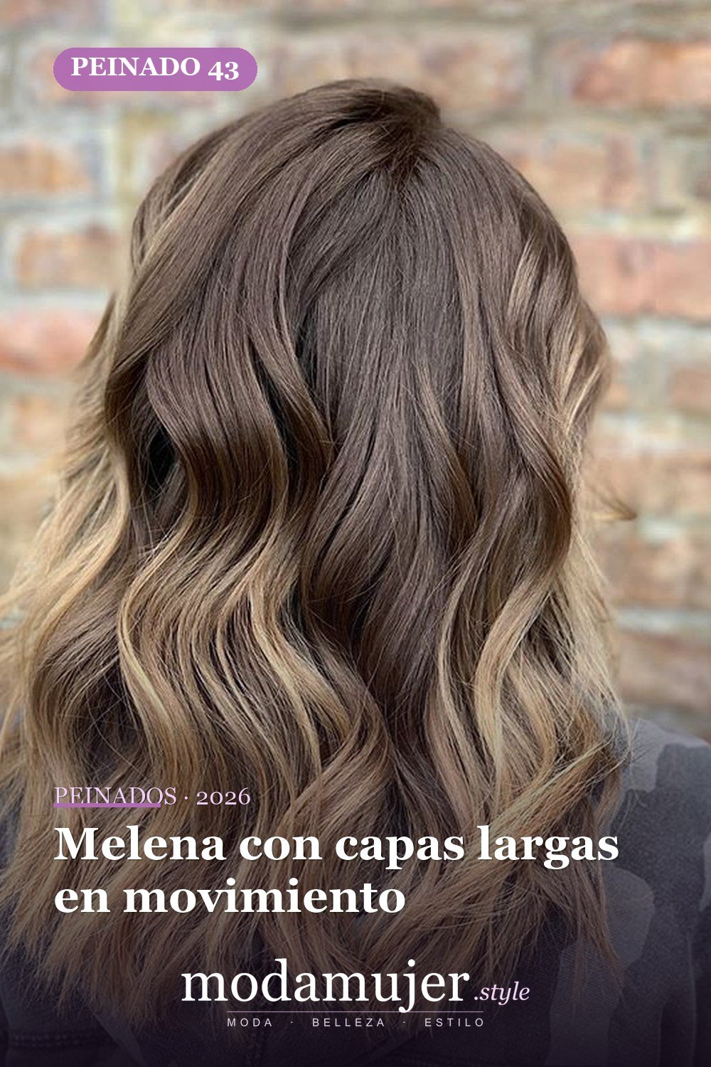 Melena con capas largas en movimiento — 72 peinados de moda cabello largo