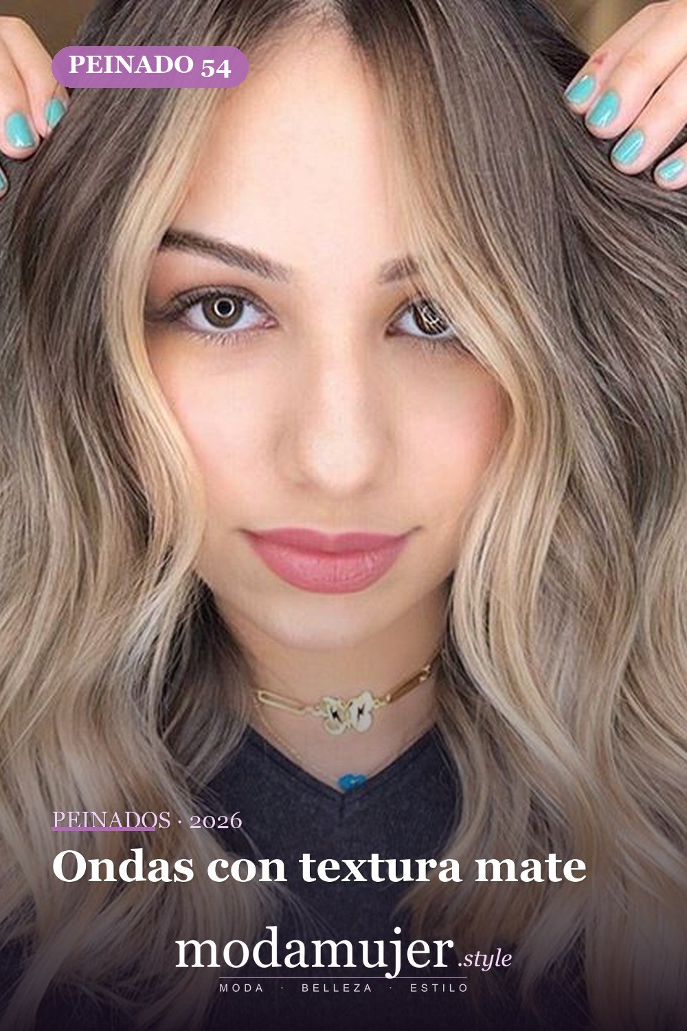 Ondas con textura mate — 72 peinados de moda cabello largo