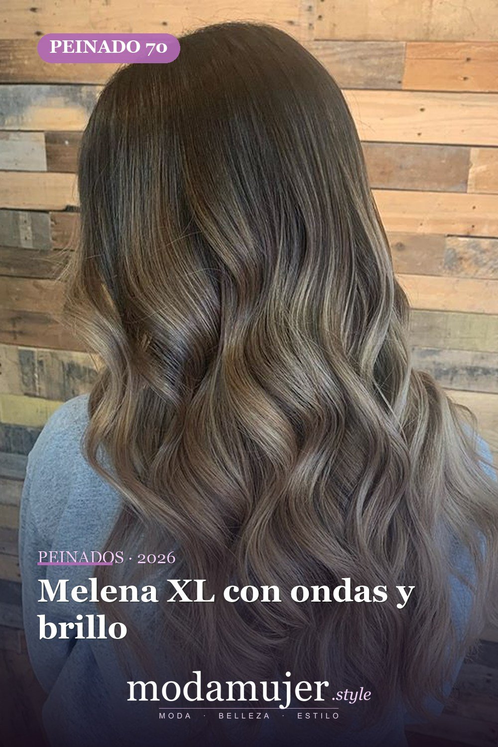 Melena XL con ondas y brillo — 72 peinados de moda cabello largo
