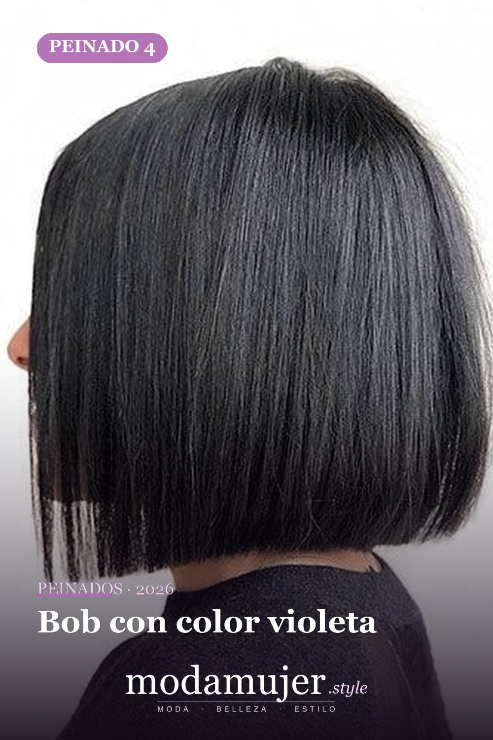 Bob con color violeta — 72 peinados súper elegantes cortos Bob