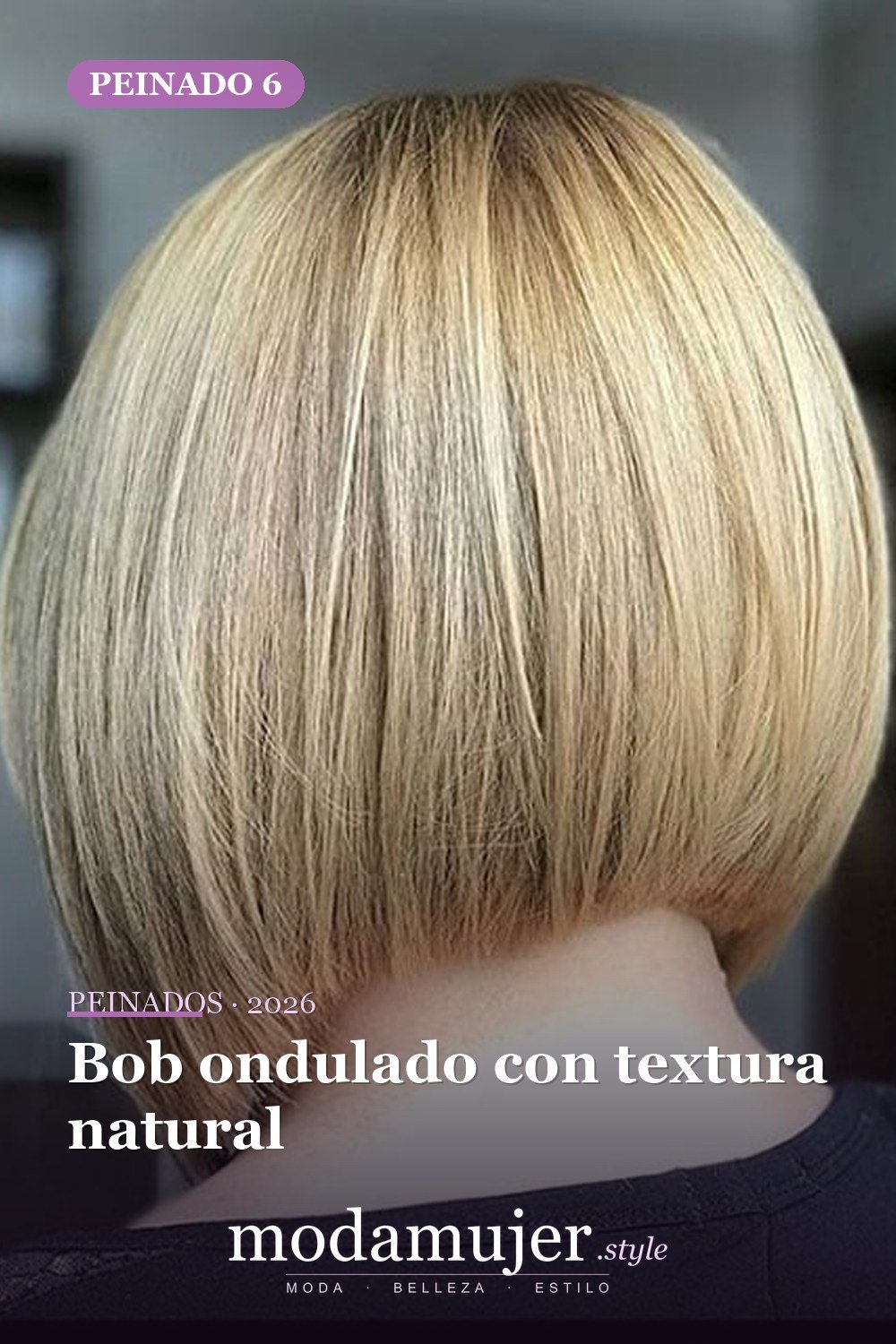 Bob ondulado con textura natural — 72 peinados súper elegantes cortos Bob
