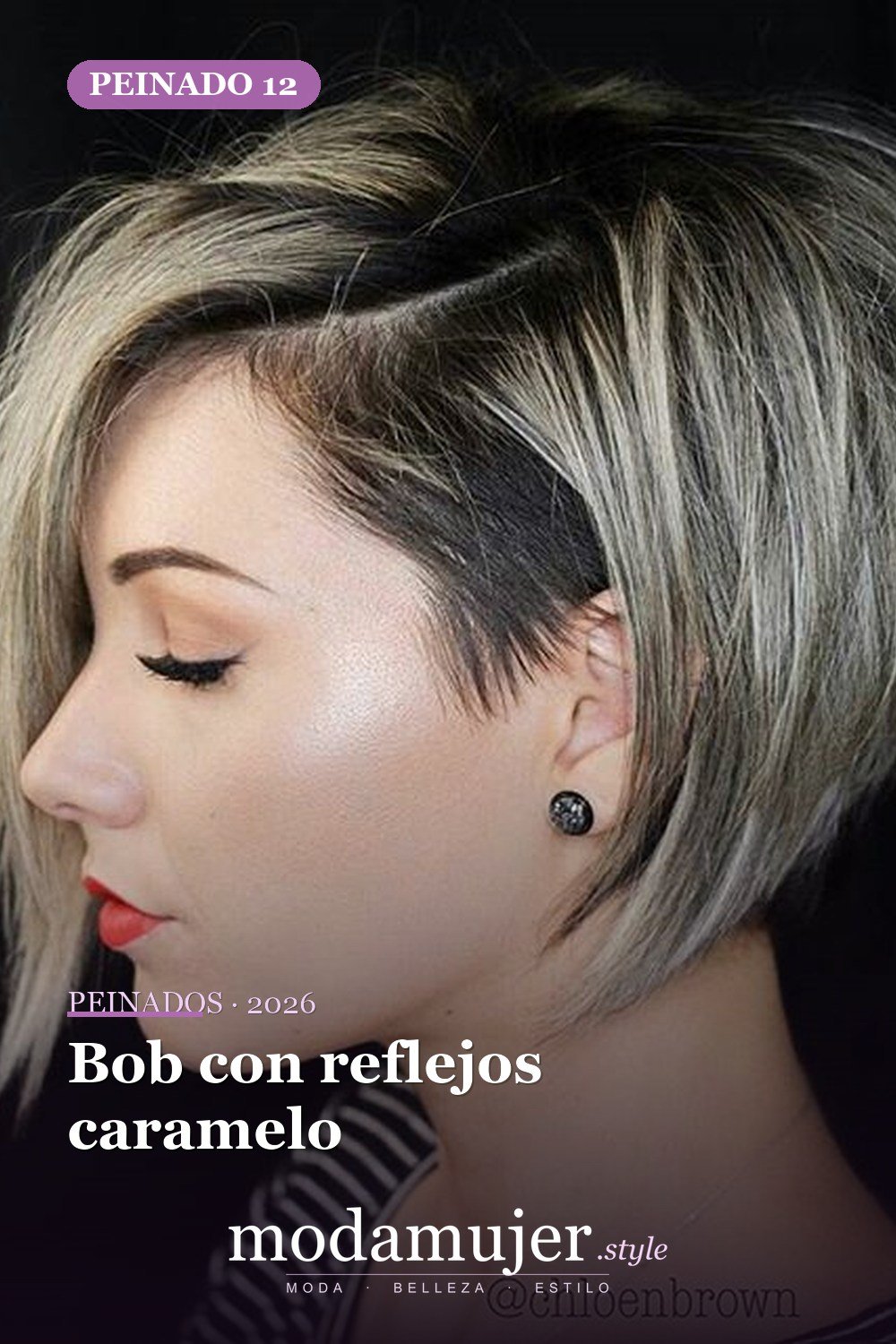 Bob con reflejos caramelo — 72 peinados súper elegantes cortos Bob
