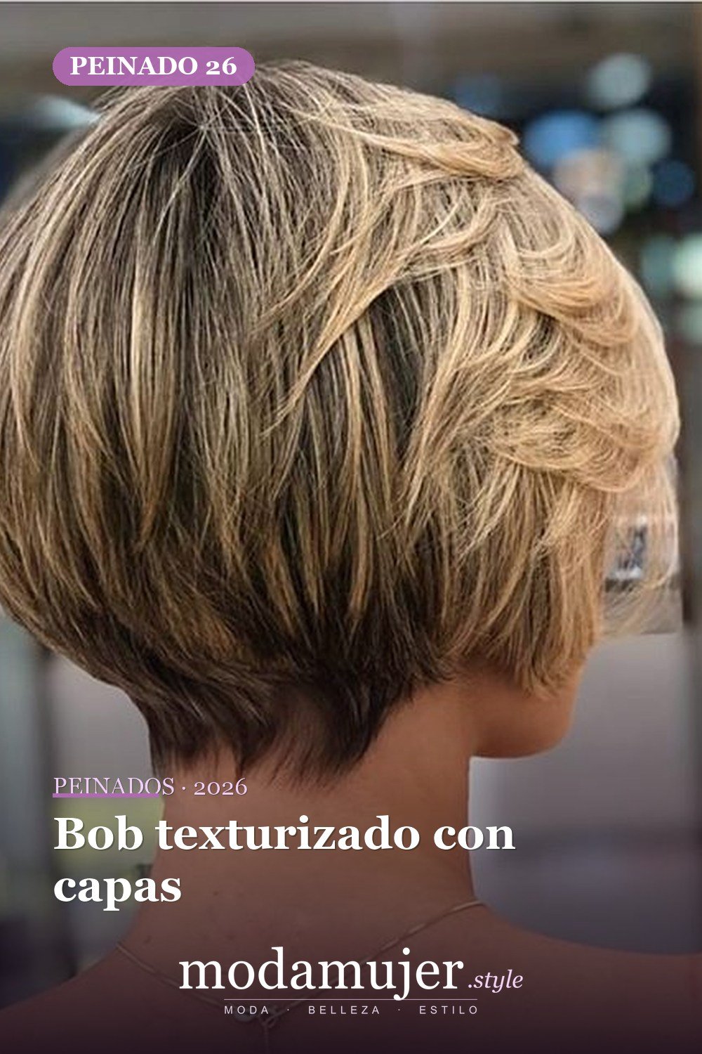 Bob texturizado con capas — 72 peinados súper elegantes cortos Bob