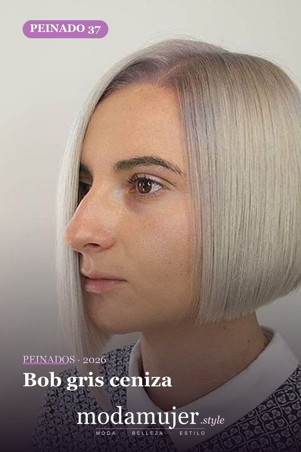 Bob gris ceniza — 72 peinados súper elegantes cortos Bob
