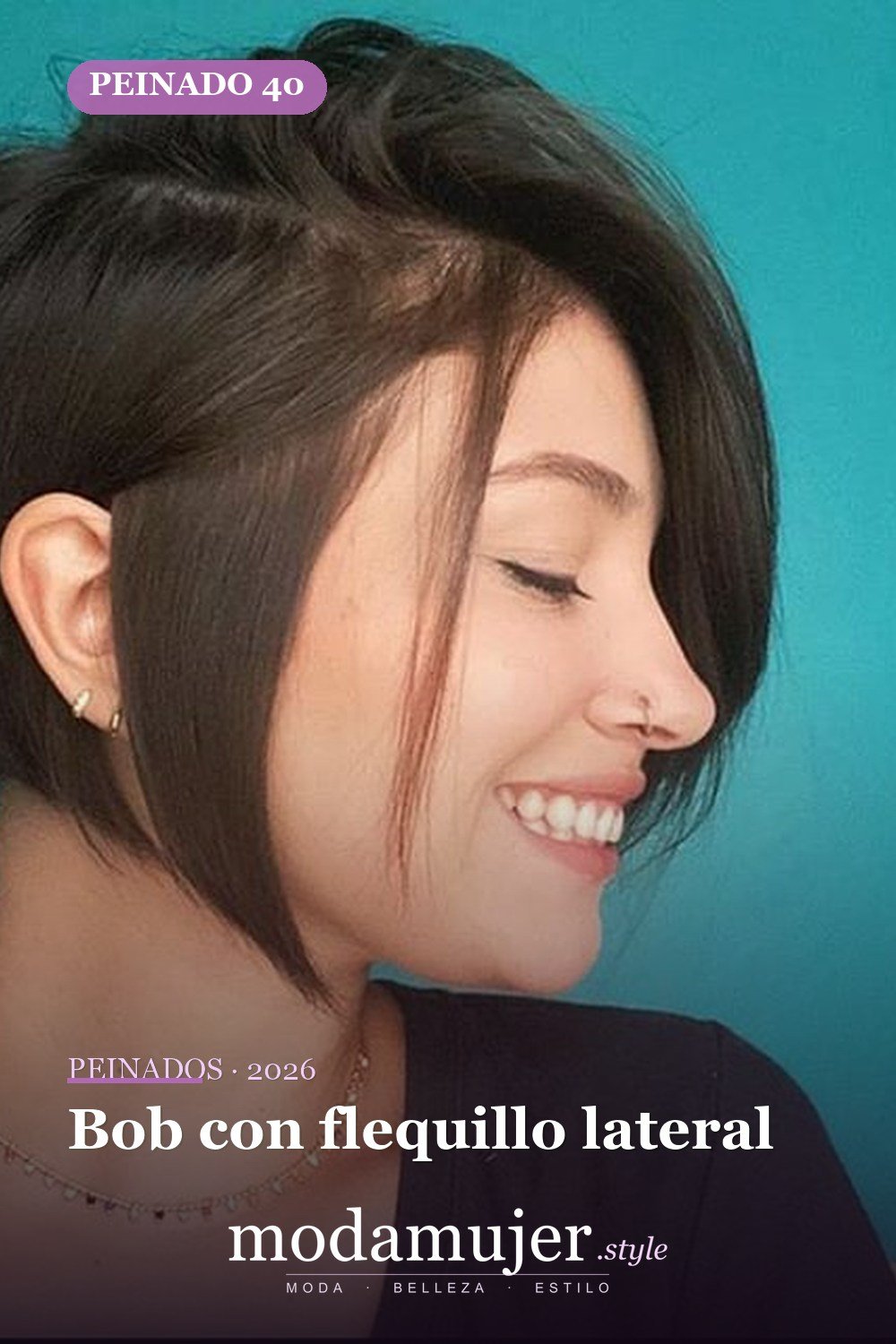 Bob con flequillo lateral — 72 peinados súper elegantes cortos Bob