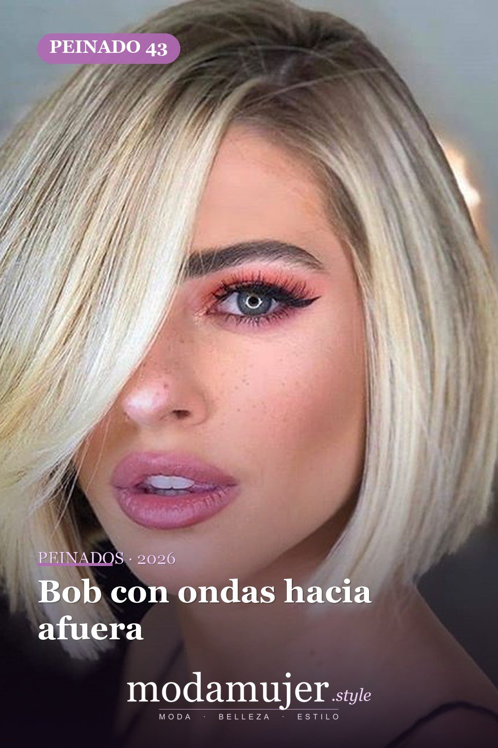 Bob con ondas hacia afuera — 72 peinados súper elegantes cortos Bob