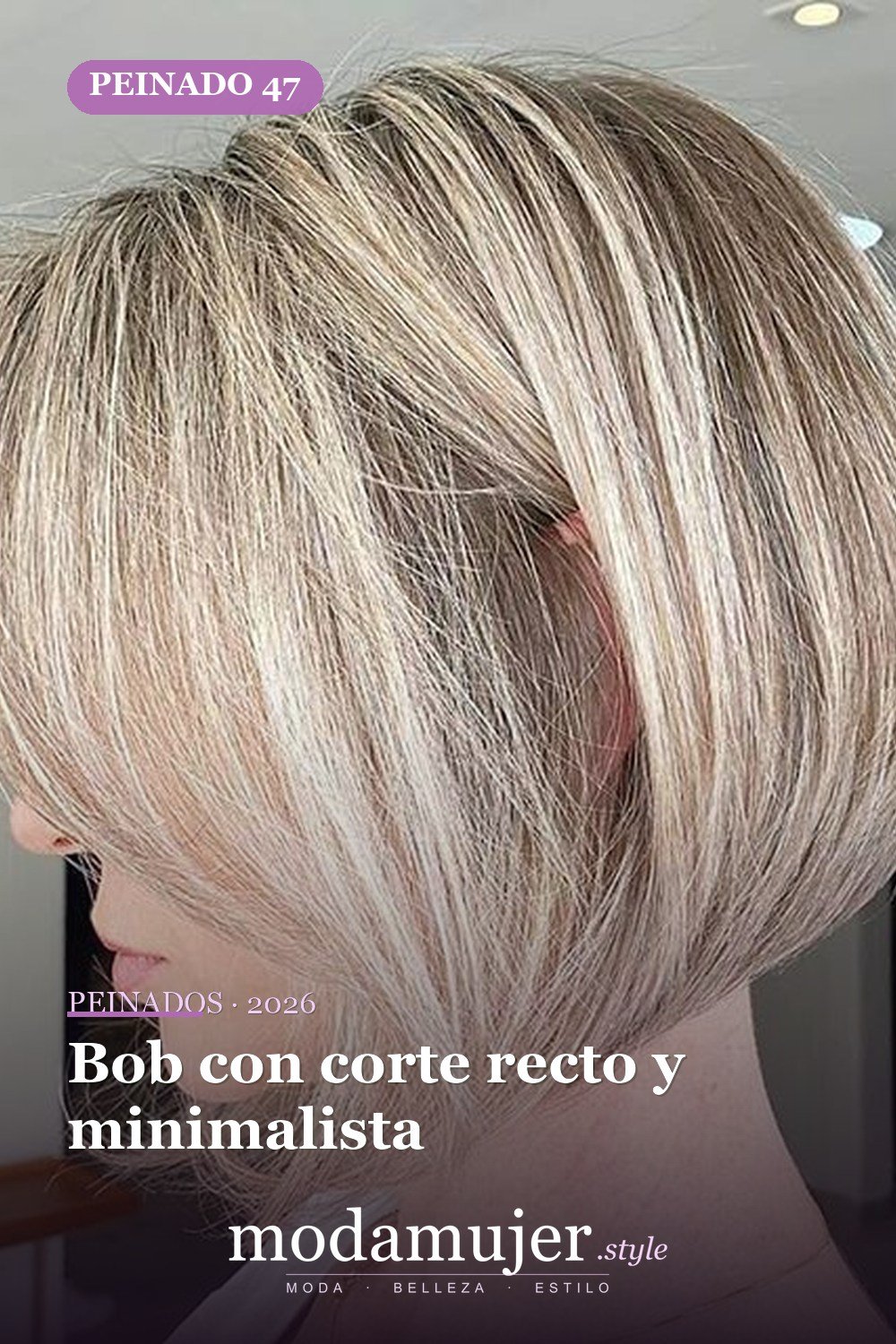 Bob con corte recto y minimalista — 72 peinados súper elegantes cortos Bob