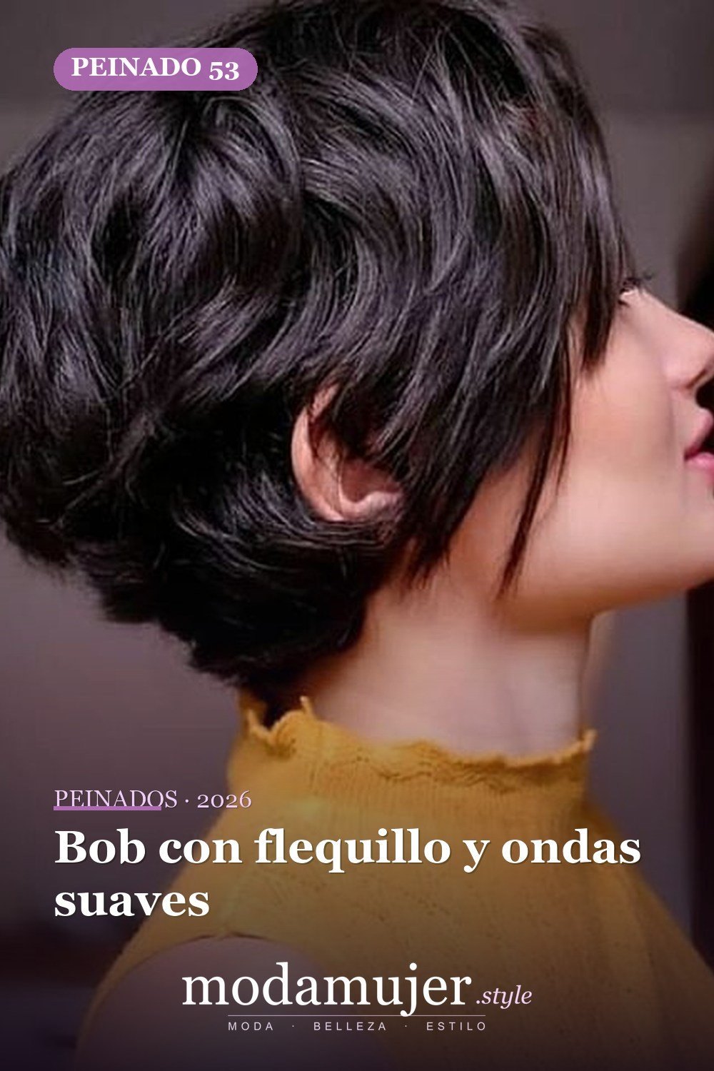 Bob con flequillo y ondas suaves — 72 peinados súper elegantes cortos Bob