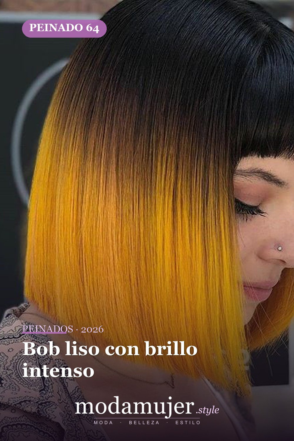 Bob liso con brillo intenso — 72 peinados súper elegantes cortos Bob