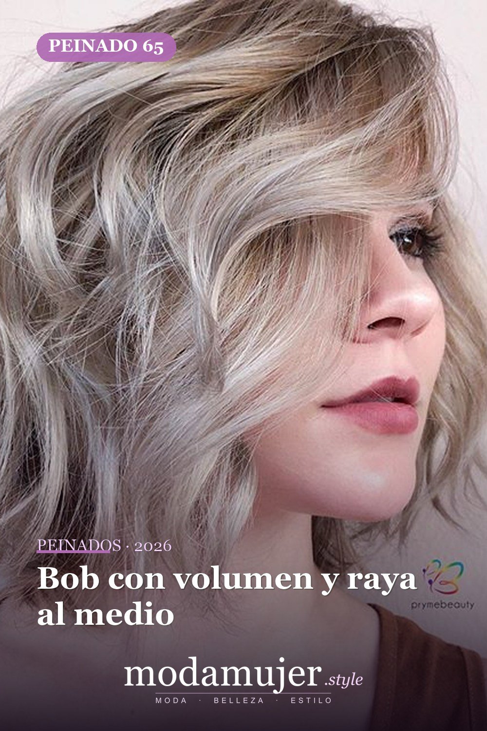 Bob con volumen y raya al medio — 72 peinados súper elegantes cortos Bob