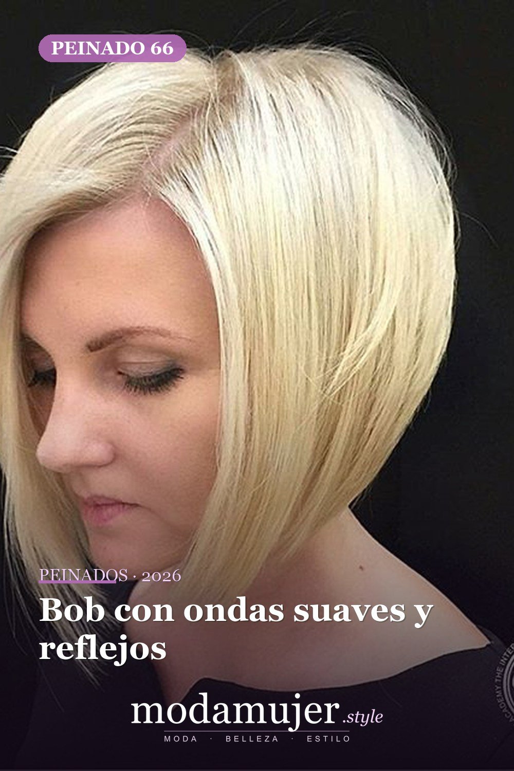 Bob con ondas suaves y reflejos — 72 peinados súper elegantes cortos Bob