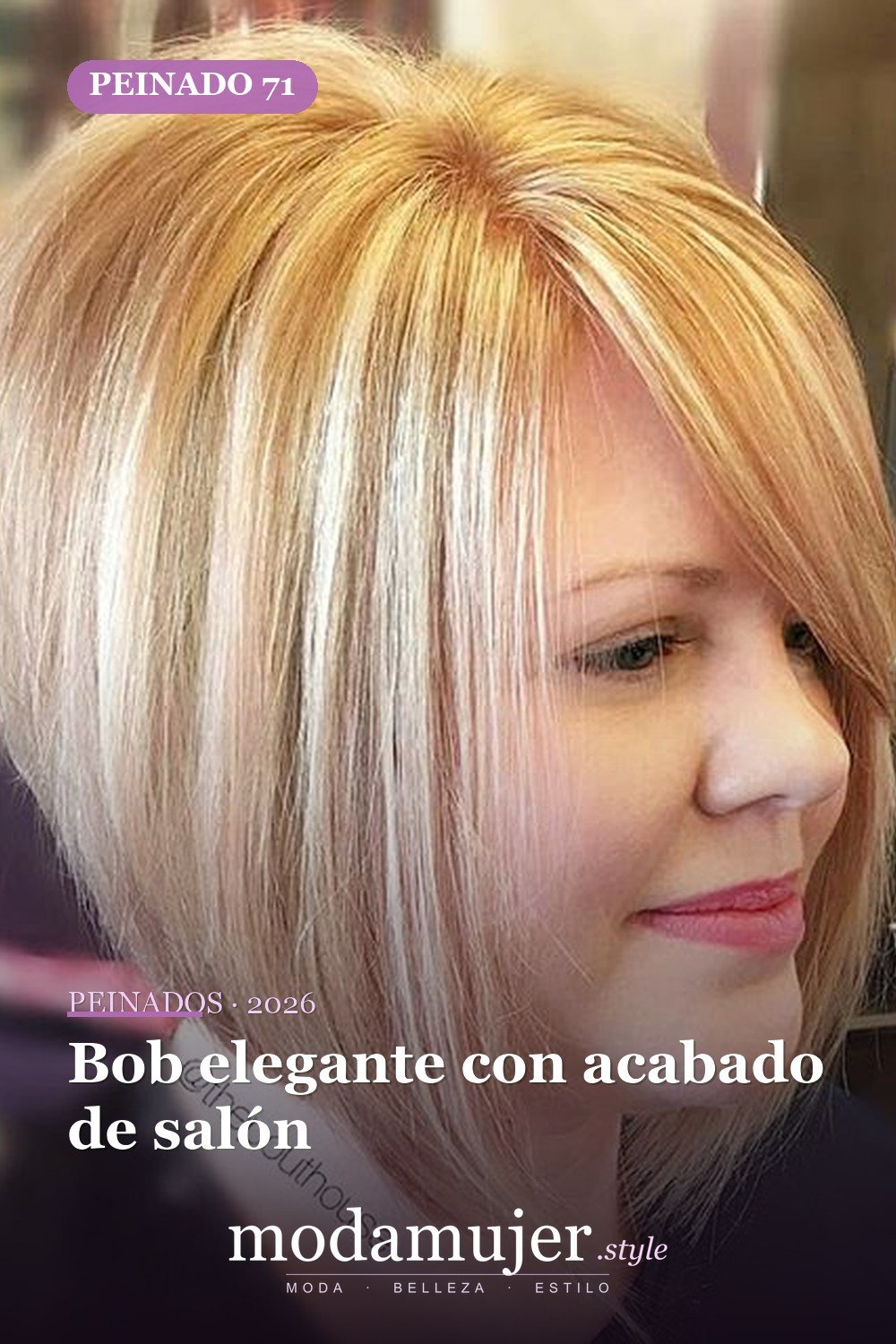 Bob elegante con acabado de salón — 72 peinados súper elegantes cortos Bob