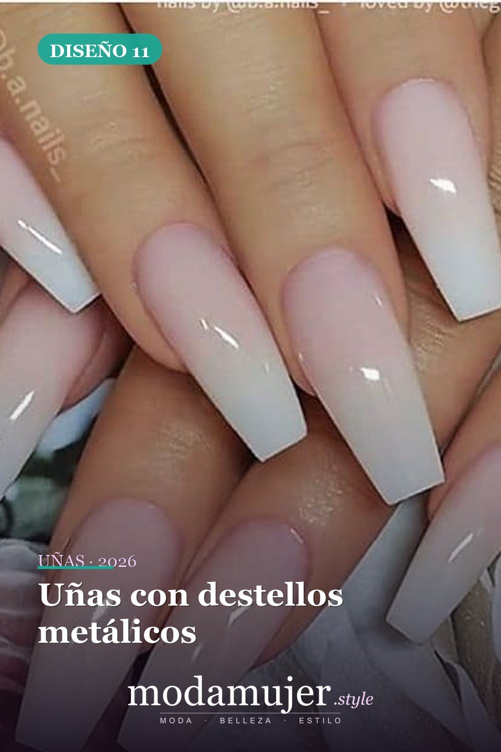 Uñas con destellos metálicos — 73 fotos inspiradas en diseño de uñas