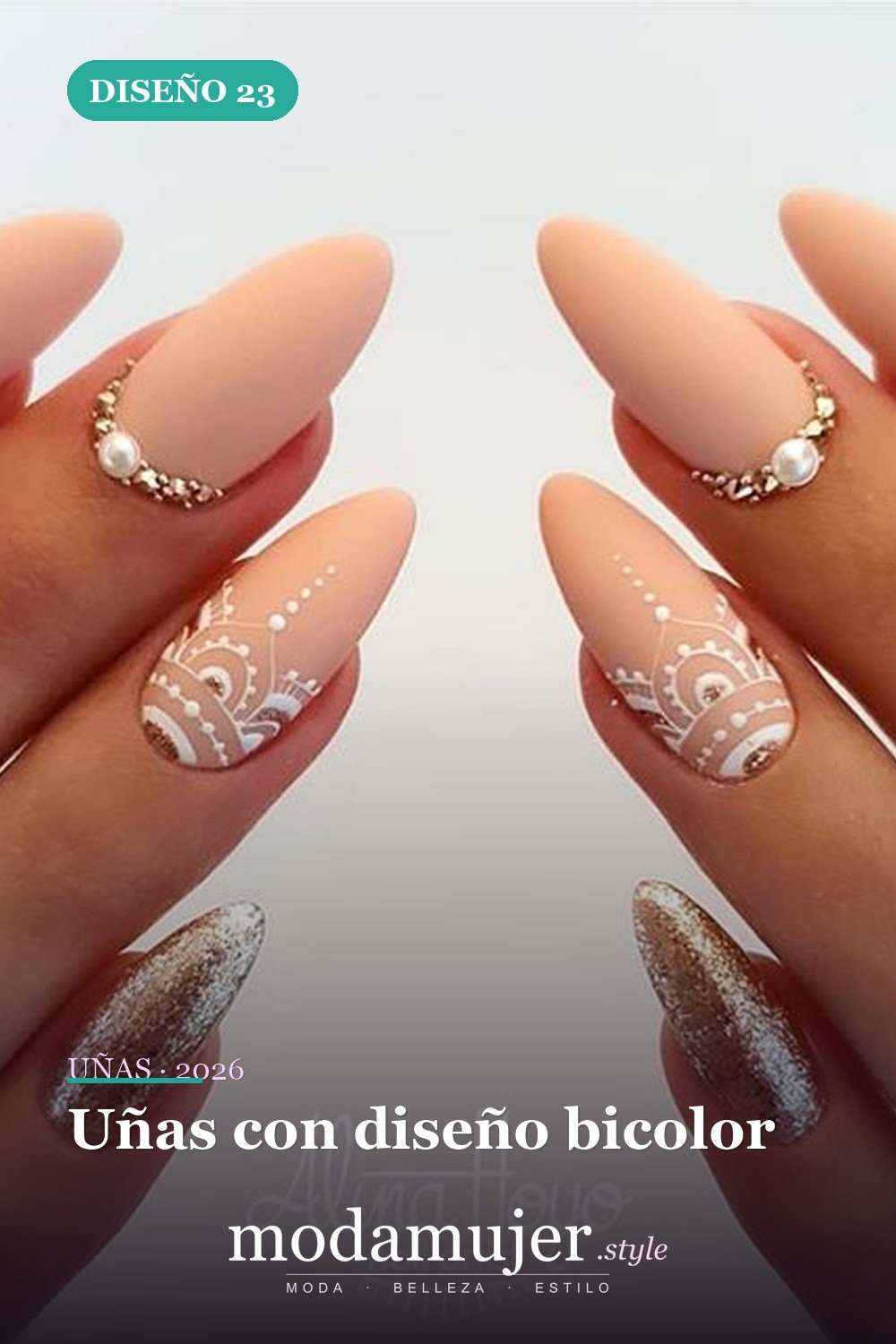 Uñas con diseño bicolor — 73 fotos inspiradas en diseño de uñas