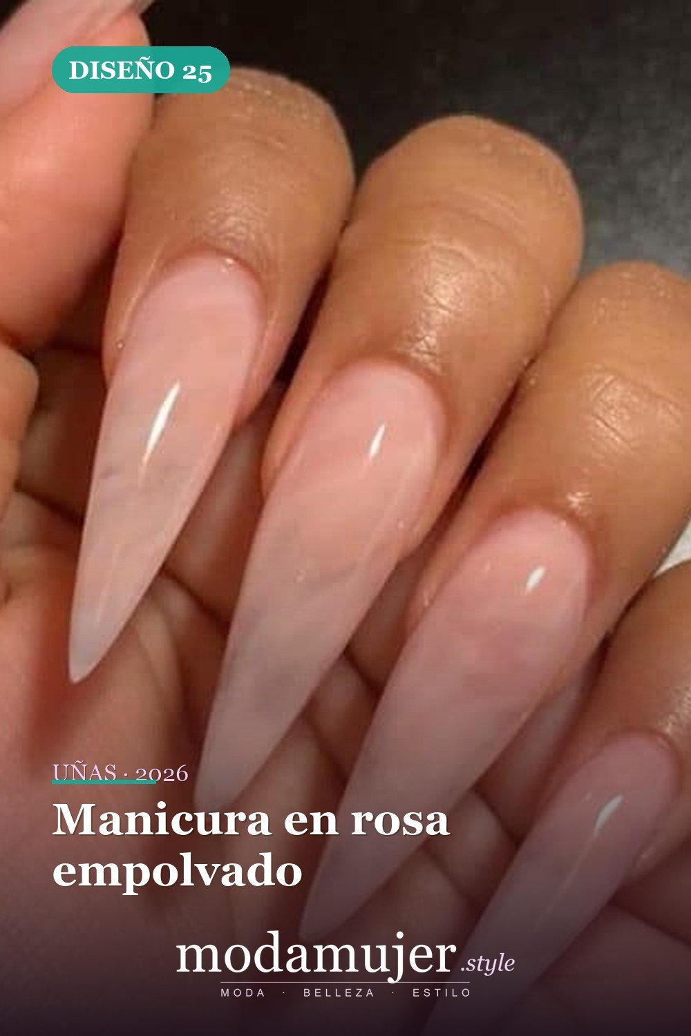 Manicura en rosa empolvado — 73 fotos inspiradas en diseño de uñas