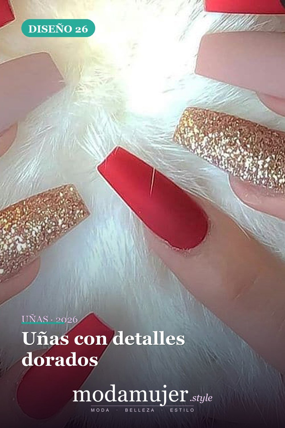 Uñas con detalles dorados — 73 fotos inspiradas en diseño de uñas